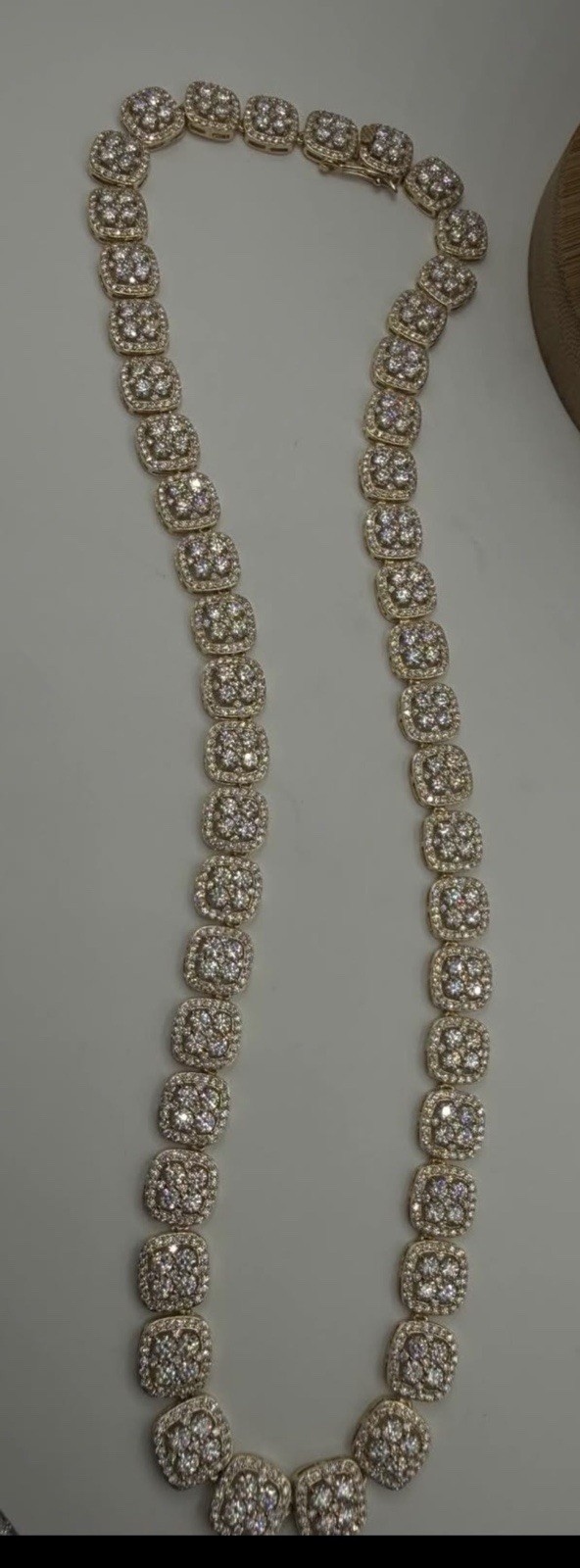 10mm Gold Vermeil Sterling Silver 925 Vvsd Moissanite 22” Long