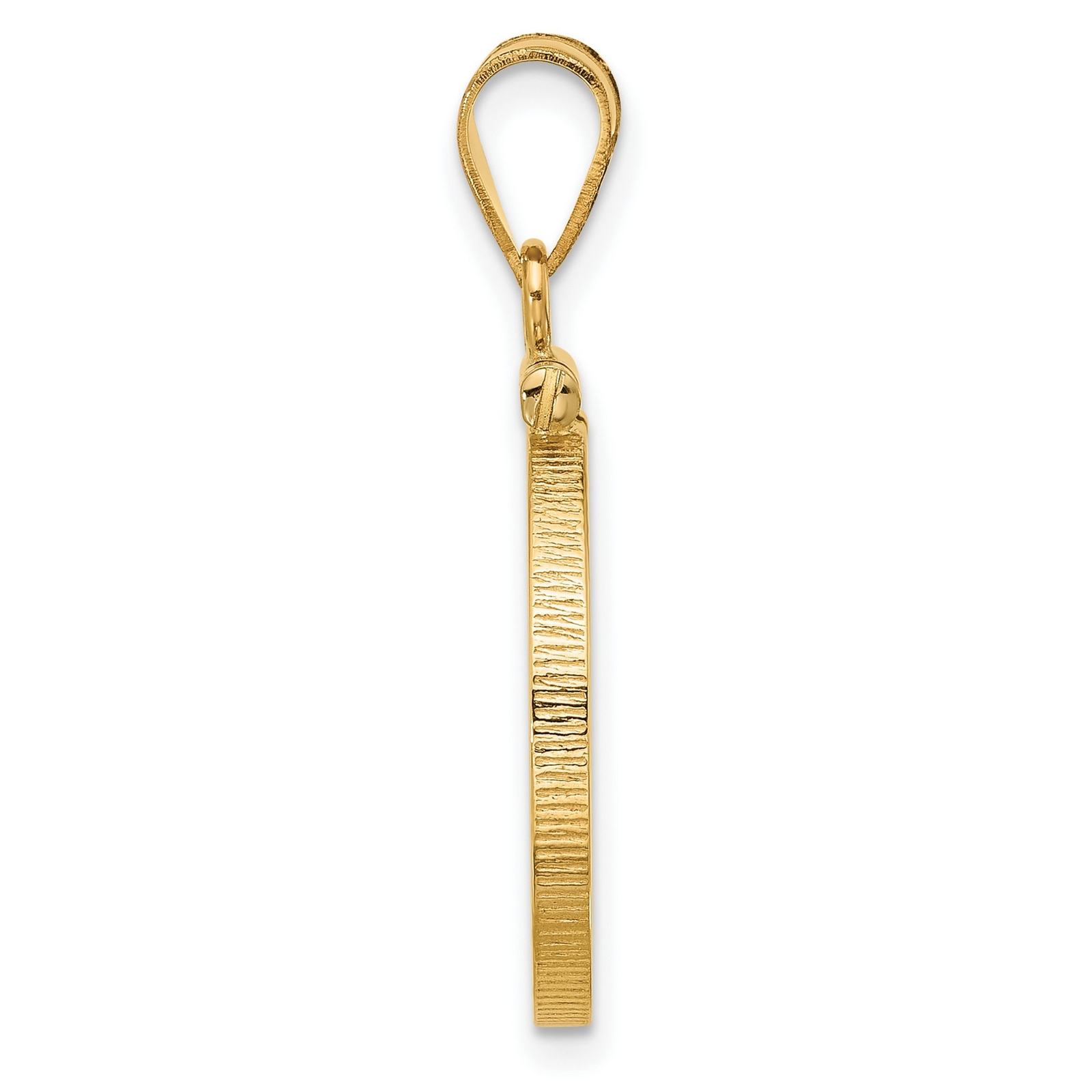 1840-1907 US $2.50 Liberty Quarter Eagle Screw Top Reeded Coin Bezel in 14k Gold