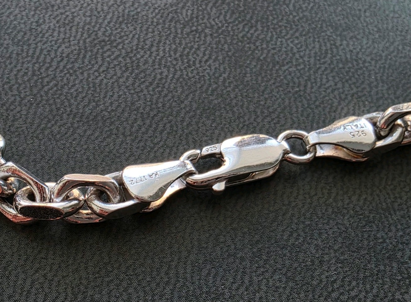 Karizia Spa 925 Sterling Silver Chain Necklace 24 Inches 5mm Width Made In Italy