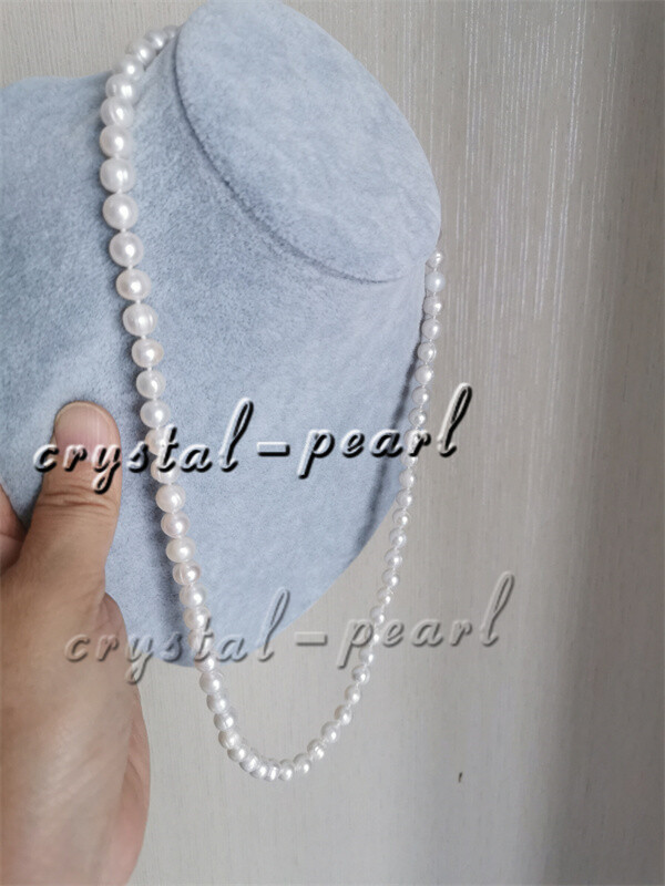 30” 25“ 20″ 18″ AAA+ 9-10 mm Real natural south sea white pearl necklace 14k