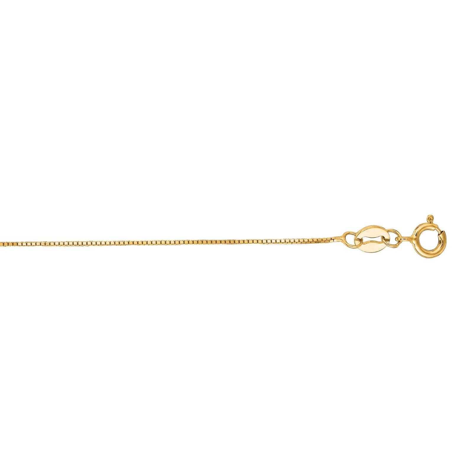 1 Carat Moissanite Necklace in 14 Karat Yellow Gold with 14K Box Chain-18 inches