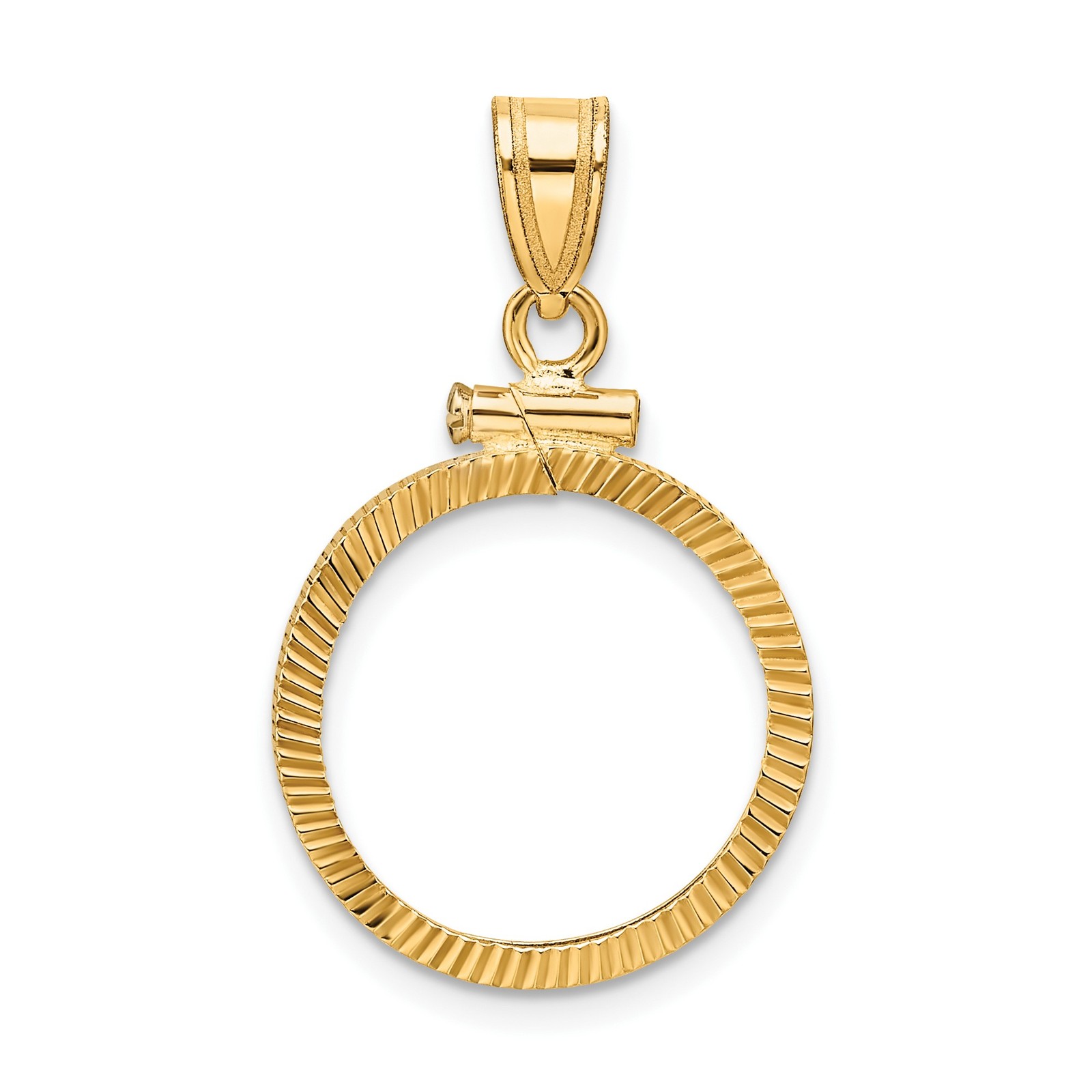 1/10 oz $5 American Gold Eagle Coin Bezel 16.5mm Prong 10k Yellow Gold