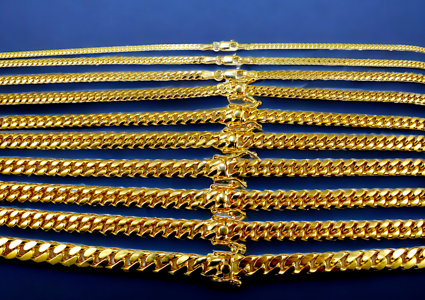 10K Yellow Gold SOLID Miami Cuban Link Necklace Bracelet Chain 2mm-11mm 7″-30″