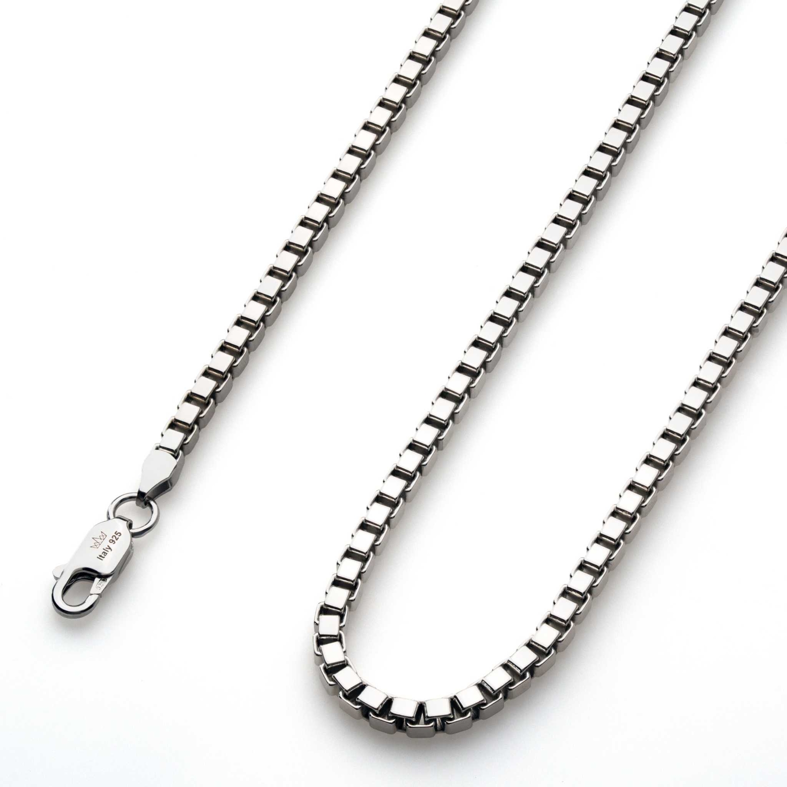 Real Solid 925 Sterling Silver Box Chain 1-3mm Necklace Men Ladies 18-30″ ITALY