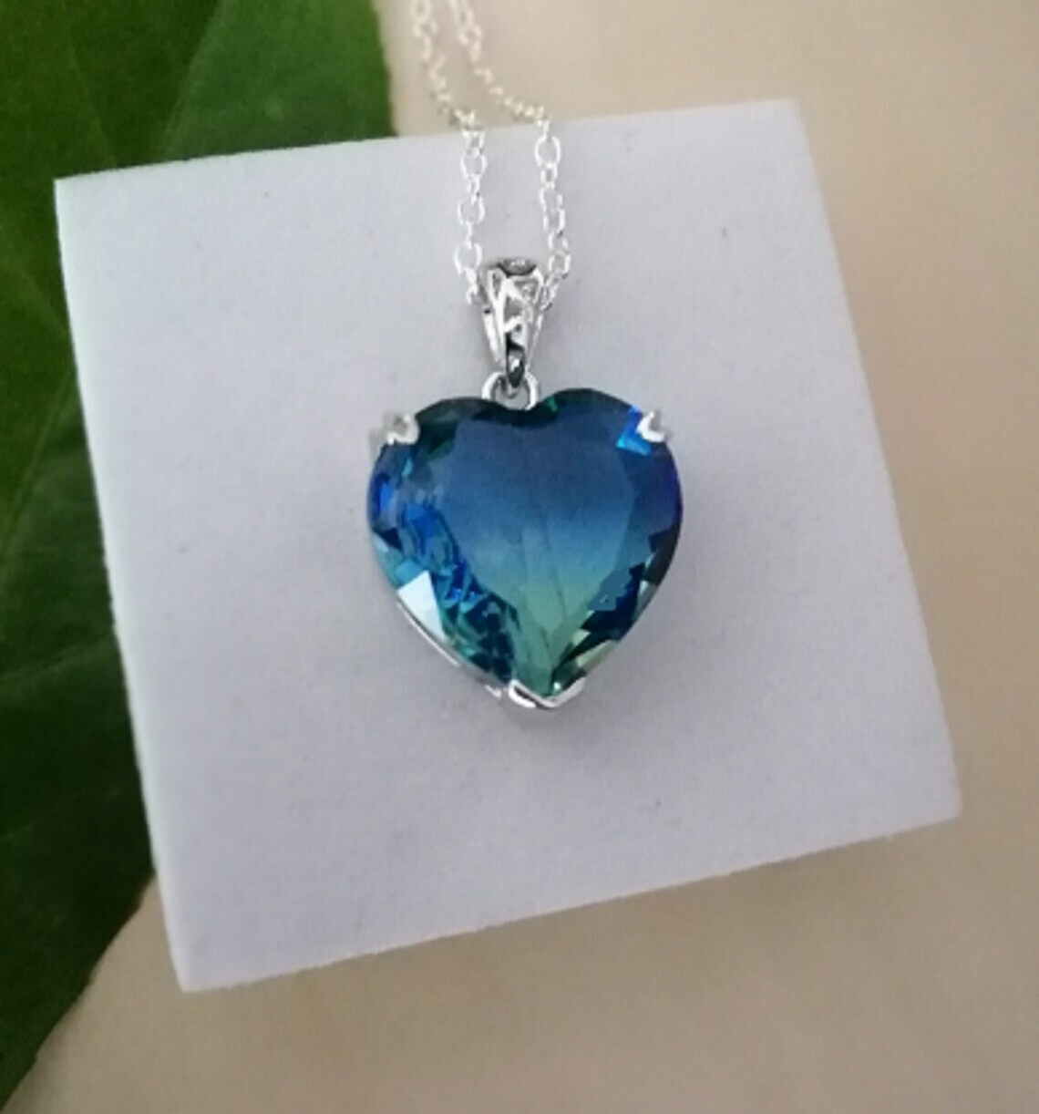 Beauty Blue Topaz Gemstone 925 Sterling Silver Handmade Pendant S-41