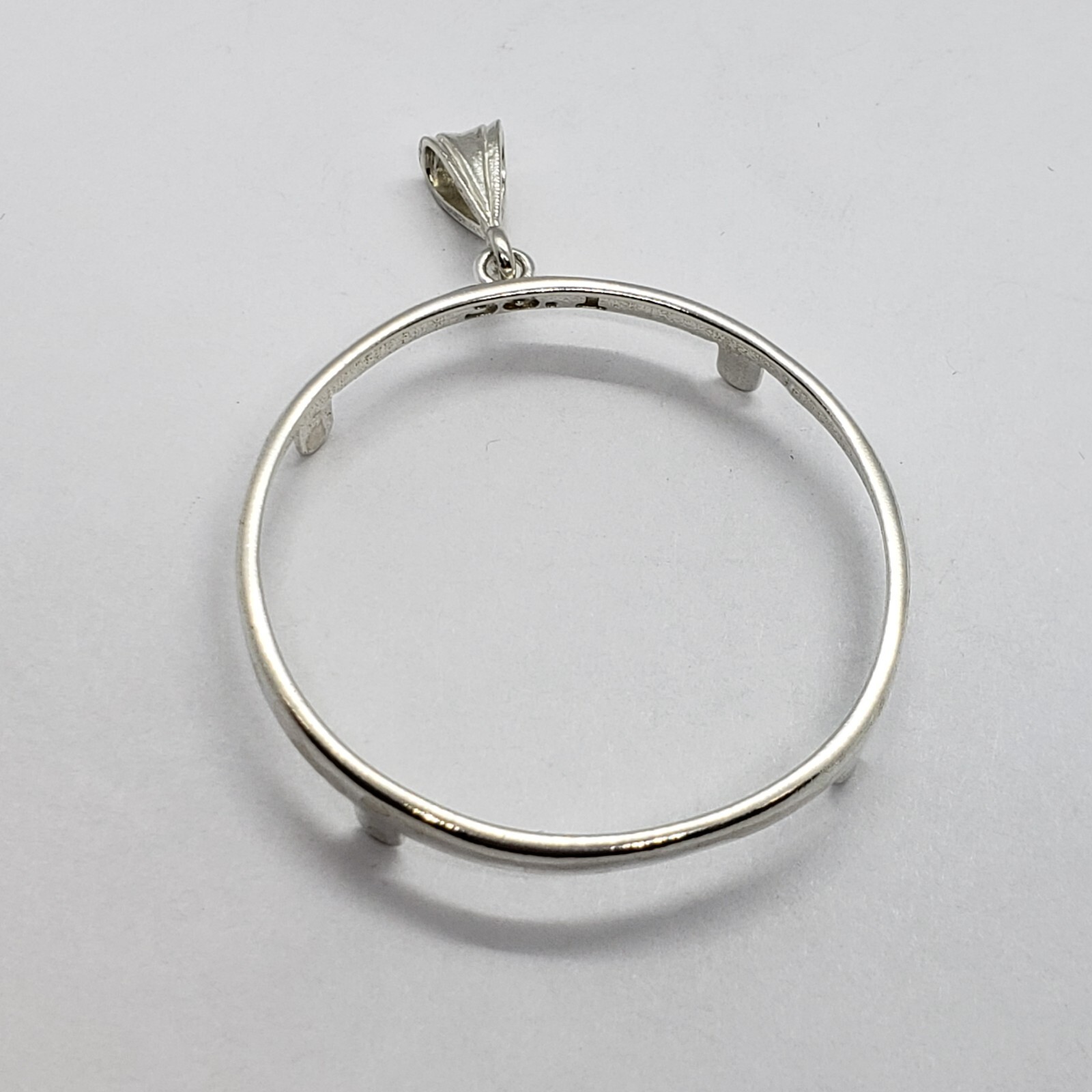 Sterling Silver Silver Eagle Bezel 41 mm Coins Prong Back 1 oz Coin Round Edge