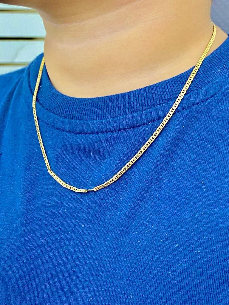 14K Yellow Gold Filled Mariner Chain Necklace 14″ 16″ 18″ INCH Womens Baby Kids