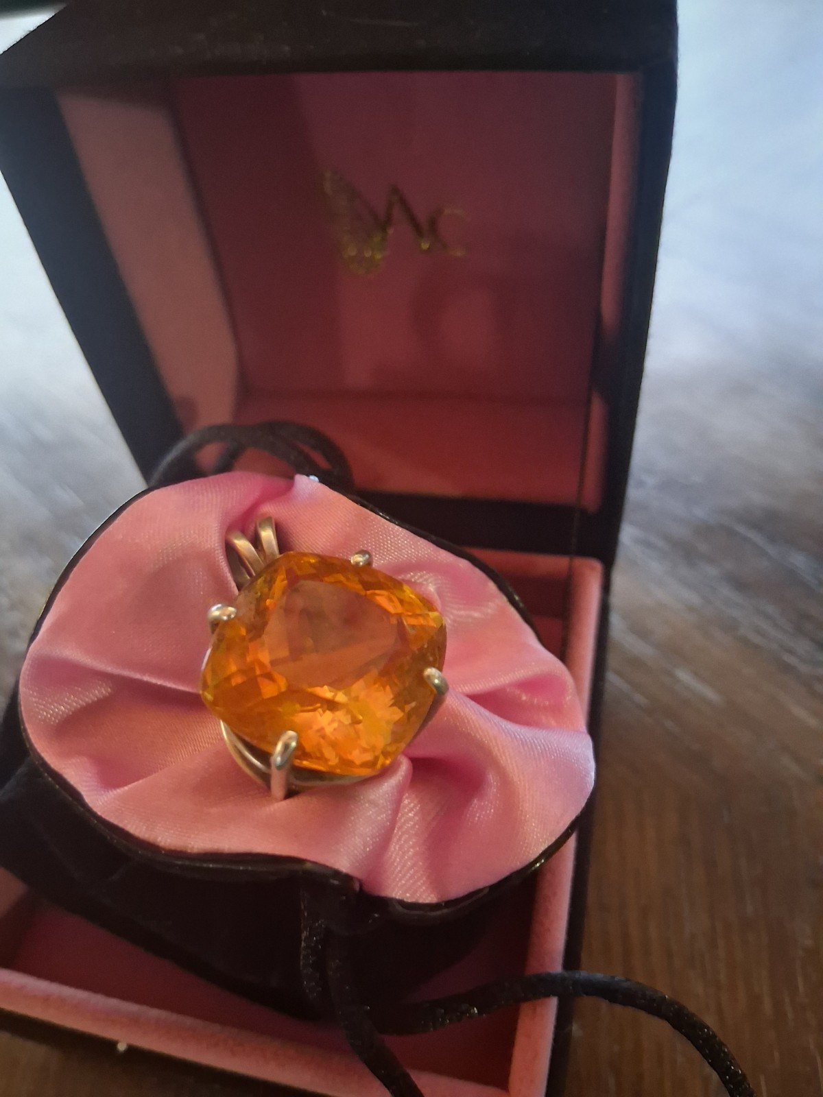17 Carat Custom Pendent, set in silver, purchsed from original jeweler