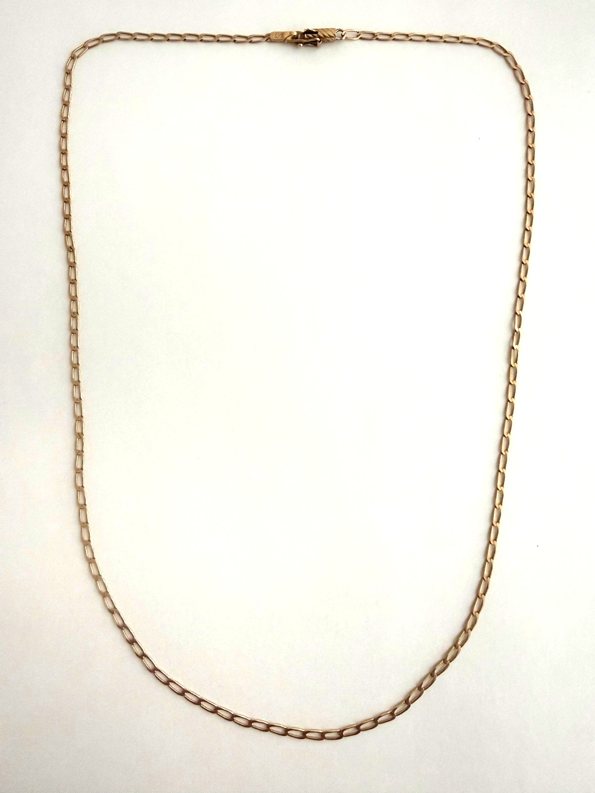 14k Yellow Gold Paper Clip Necklace