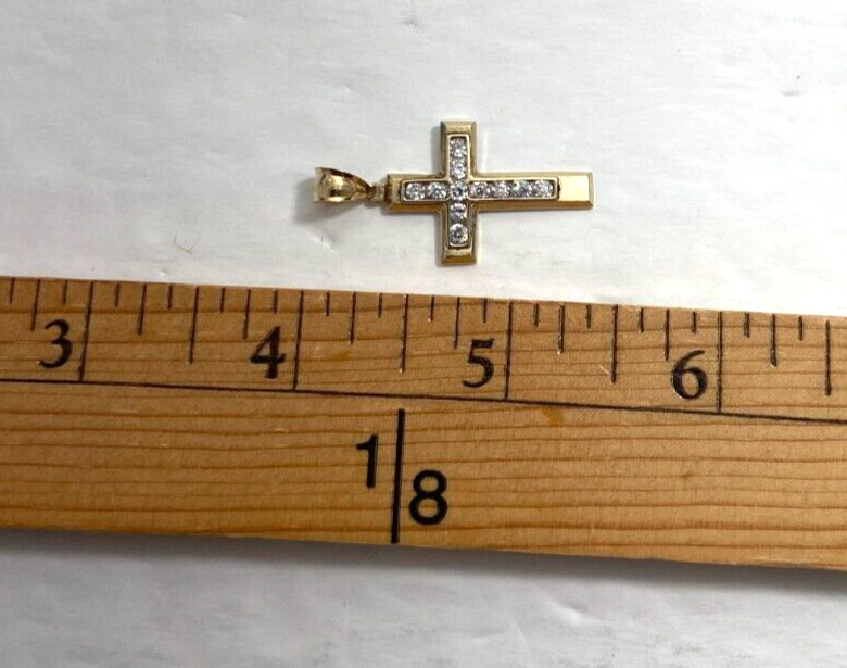 Gold Cross Solid 10Kt | 2.40 Grams | Polish Finish | 1.50 x 0.75 in