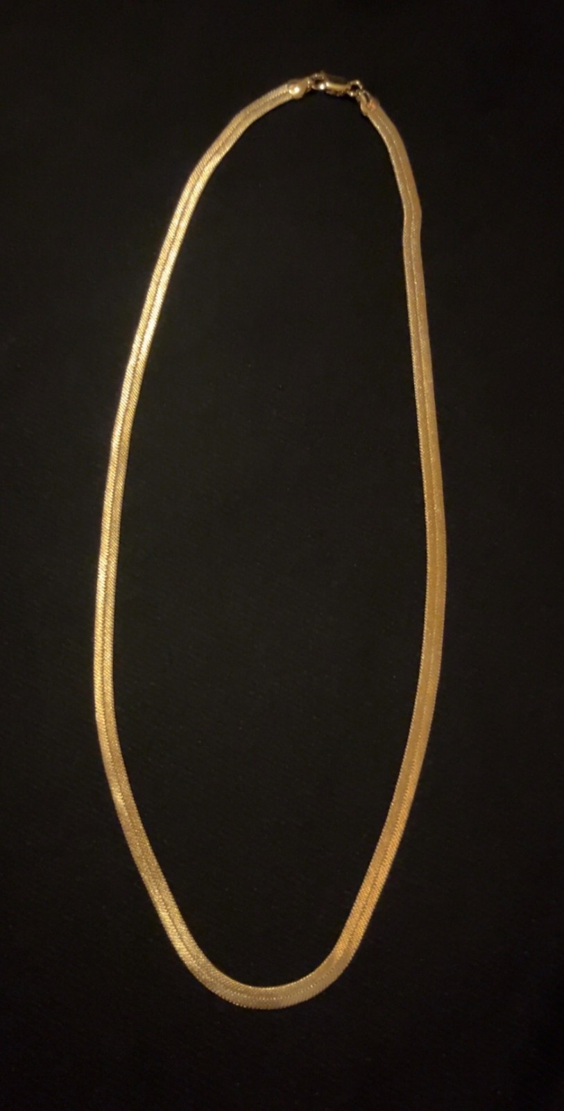 Herringbone chain necklace 24″ gold plated 8mm
