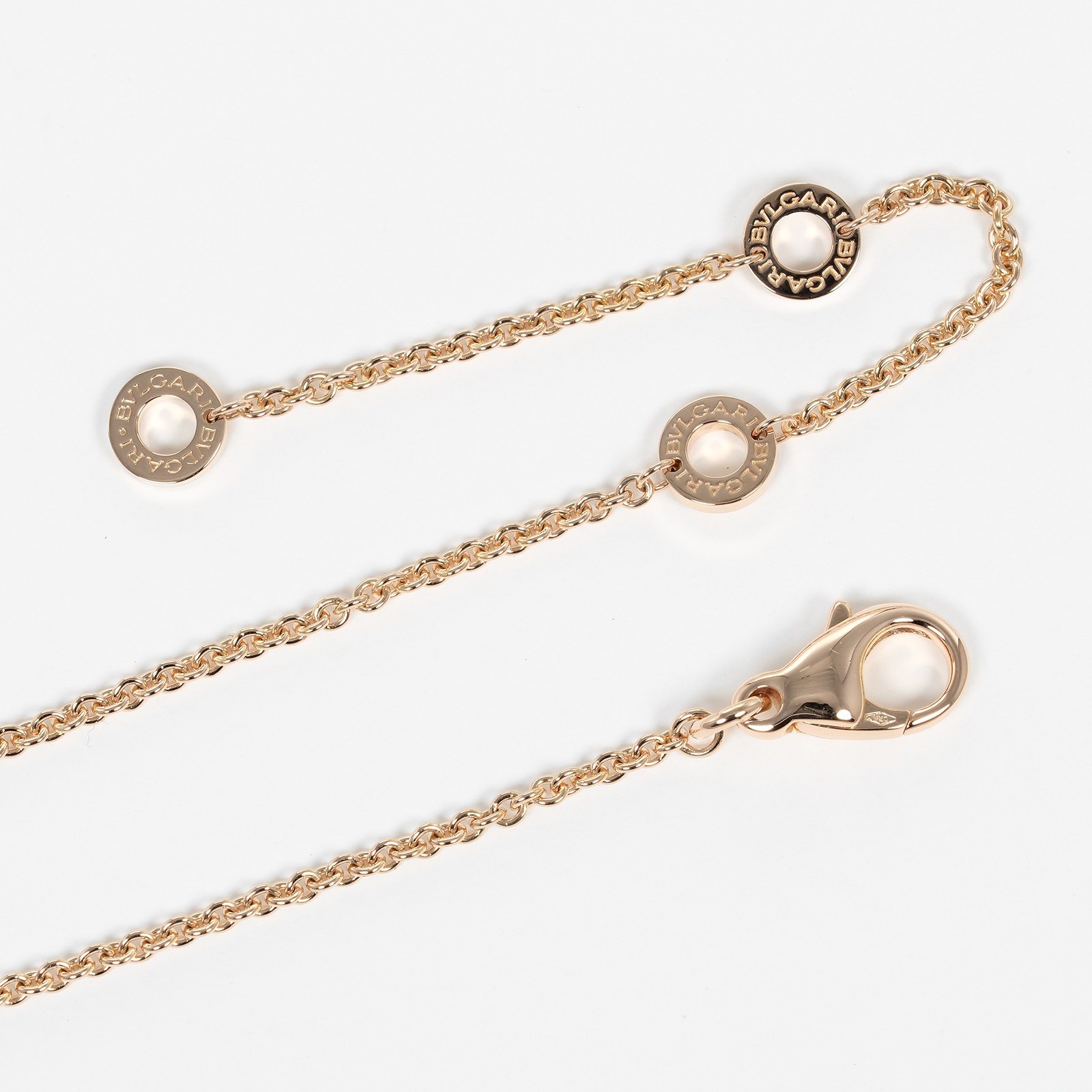Bvlgari B.zero1 Design Legend Necklace 18K RG Rose Gold Ceramic 17.3in 13.4g