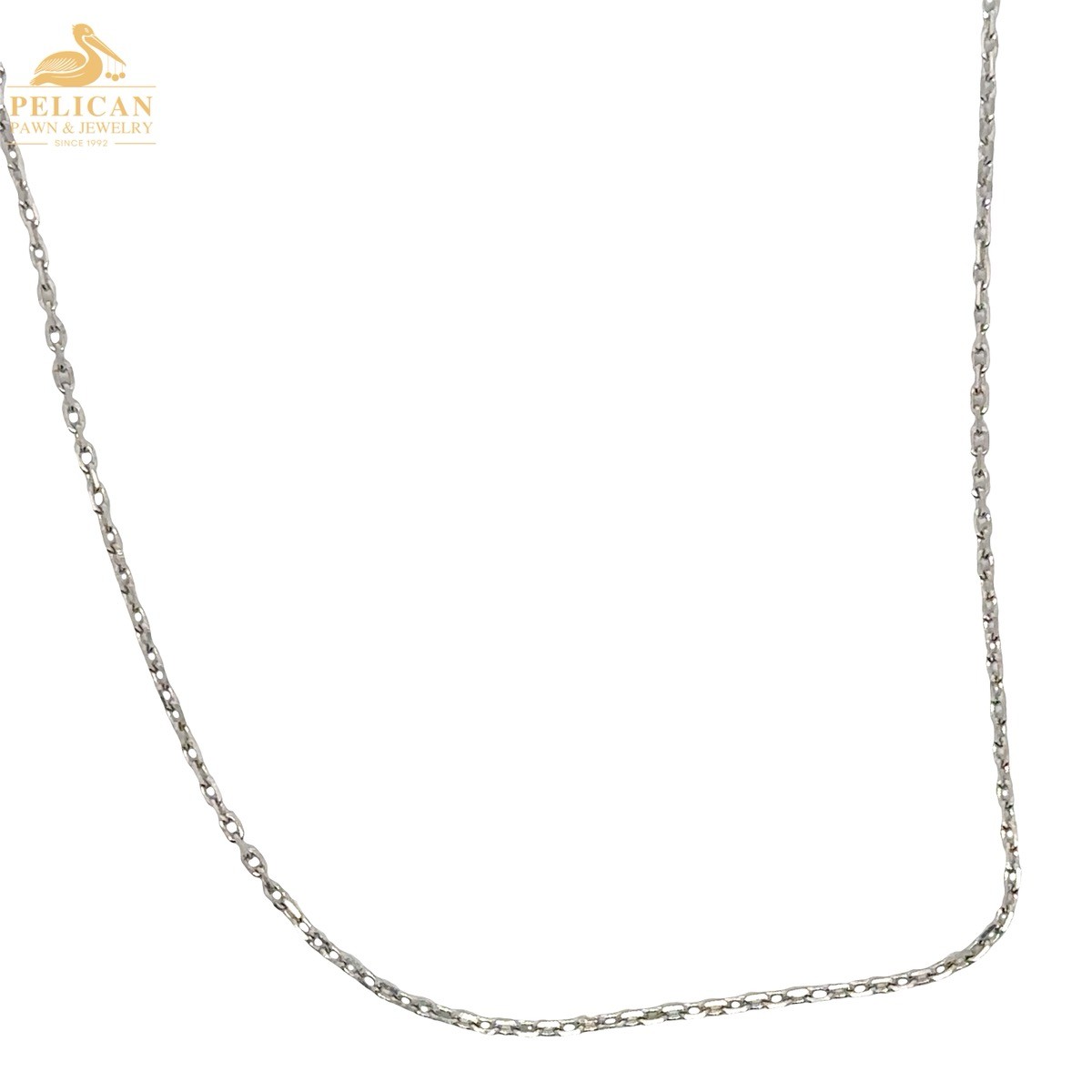 18″ Dainty Sterling Silver Link Chain Adjustable Length (M) (PSH044039)