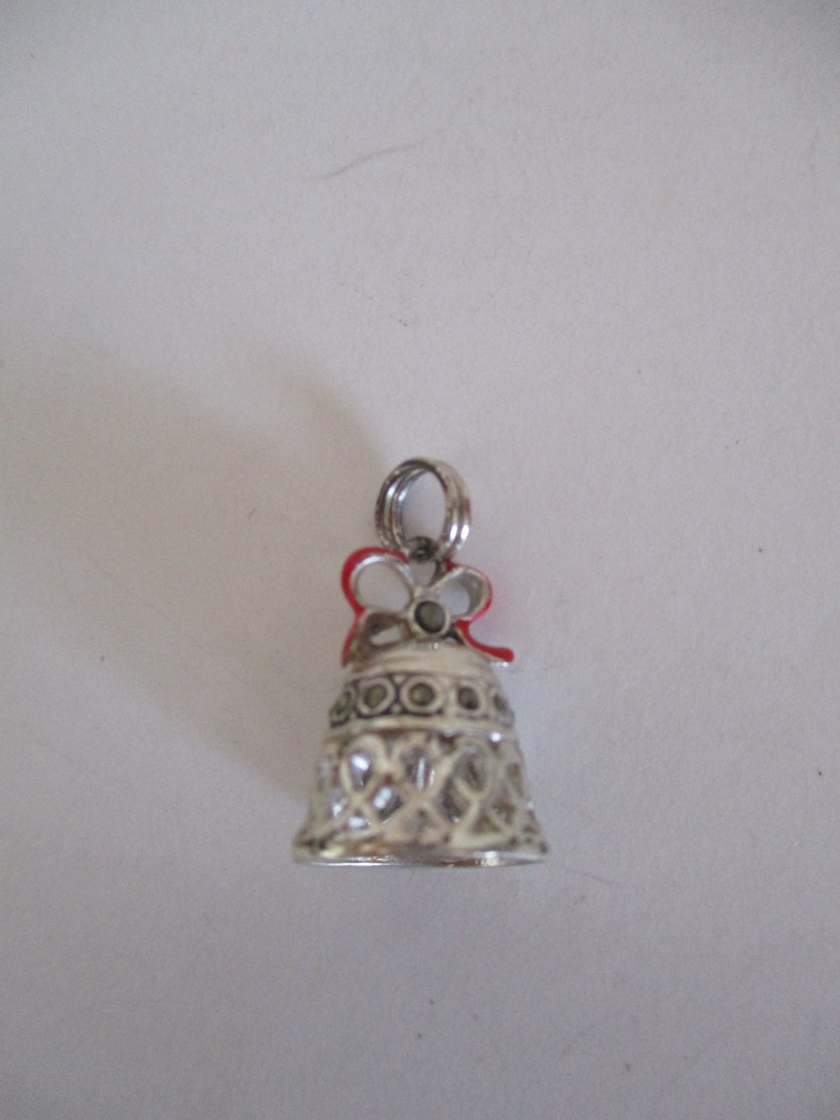 Sterling Silver 16″ Chain & Marcasite~29 Stones~ with Double Clasps + Bell Charm