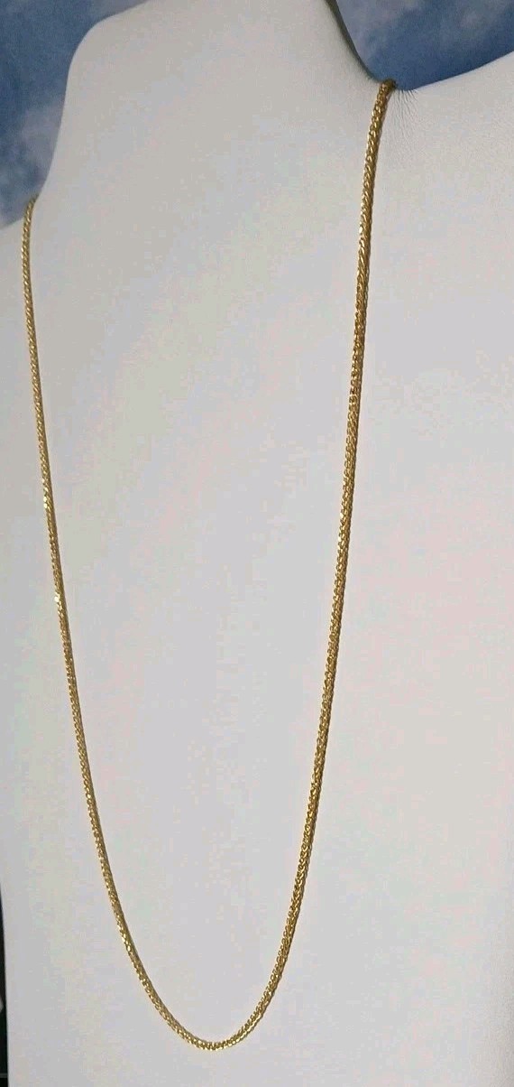 10k Gold Spiga Wheat Chain Necklace 1.7mm 20 Inch