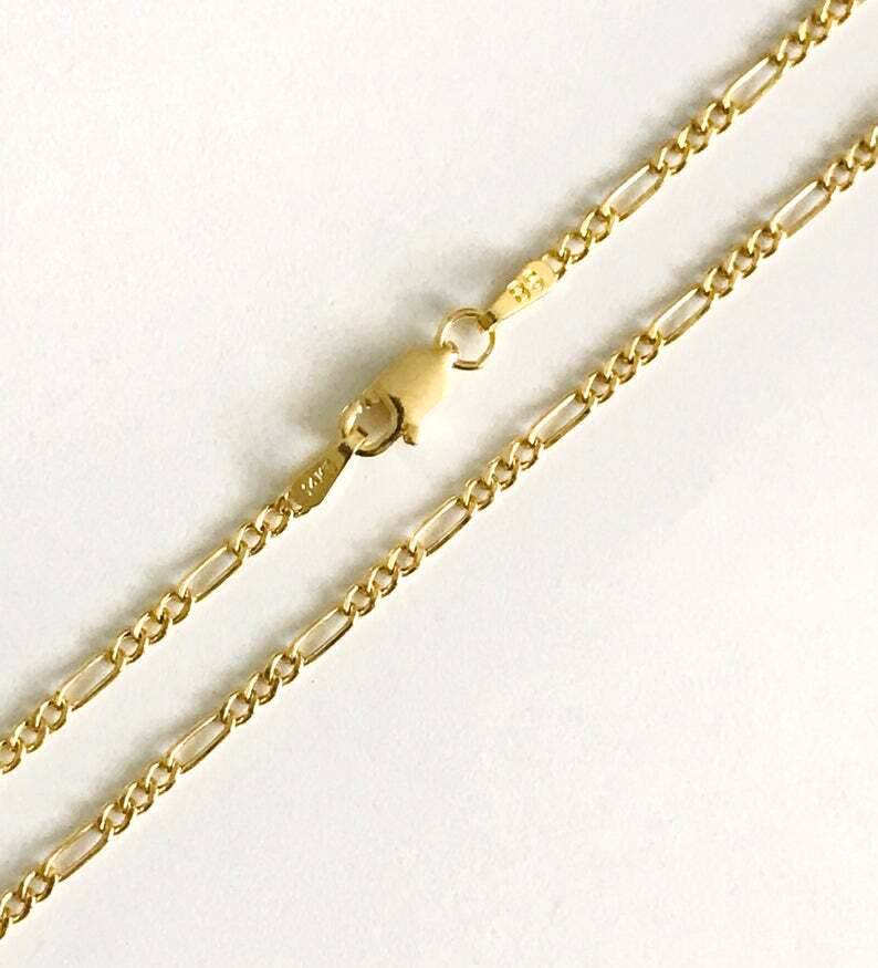 14K SOLID GOLD GRIM REAPER 20″ NECKLACE, 14K SOLID GOLD 34mm SANTA MUERTE – PT97