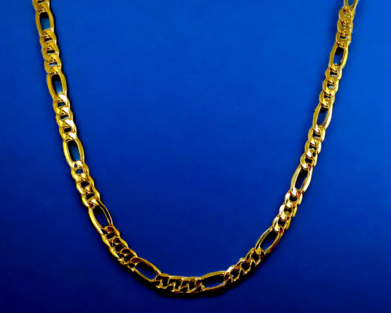 10K Yellow Gold 2mm-8mm Figaro Chain Necklace All Sizes Real Gold Men Women
