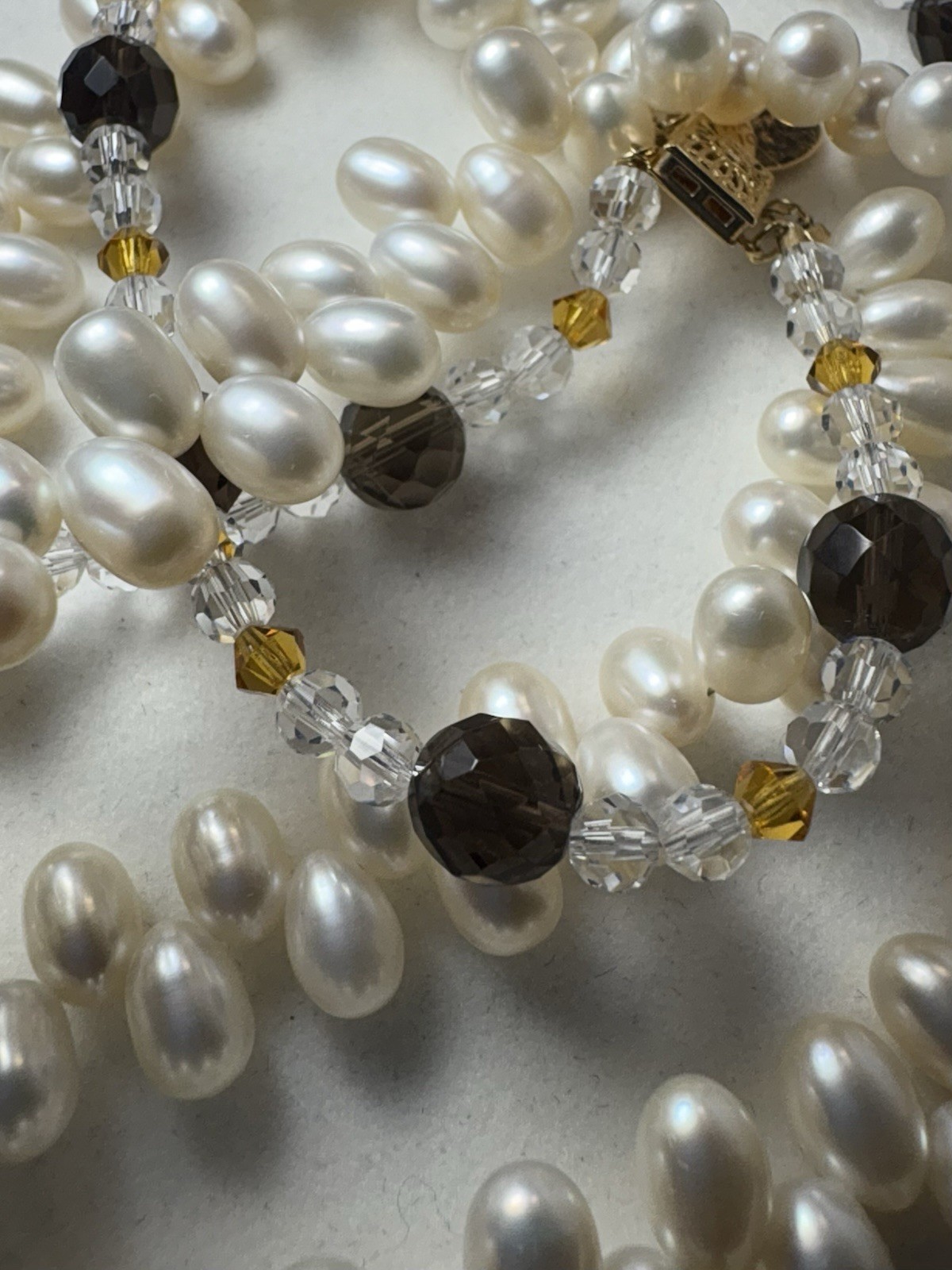 ESTATE 10k Yellow Gold Cultured Pearls Beads Doble Strand Necklaces 51.49G