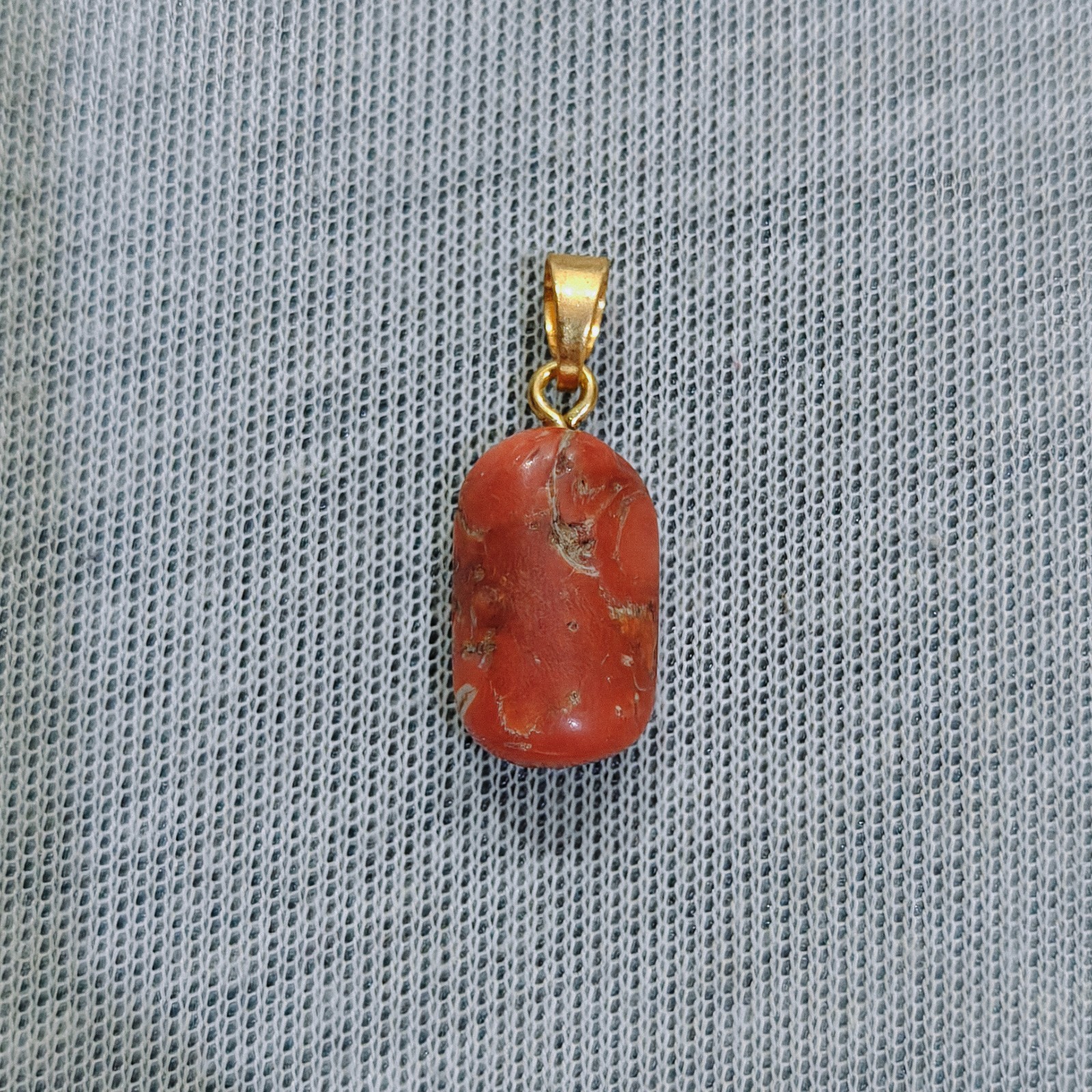 Natural Red Coral Bead Necklace Pendant Handmade Gift Jewelry