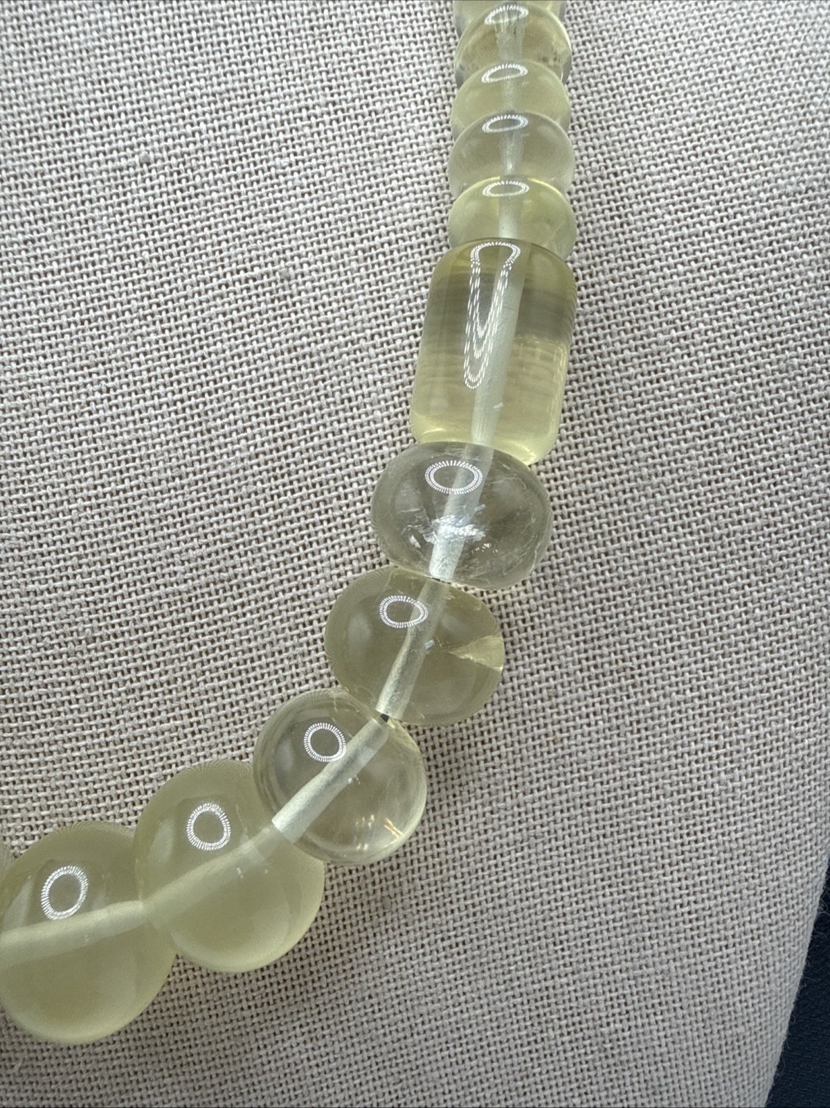Jay King Natural Brazilian Lemon Citrine Graduated Bead Sterling Silver Necklace