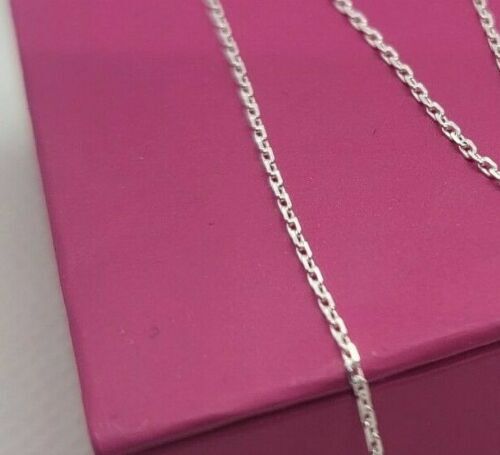 925 Sterling Silver Very Thin Fine Boston Link Chain Necklace 1mm 16″ 18″ 24″
