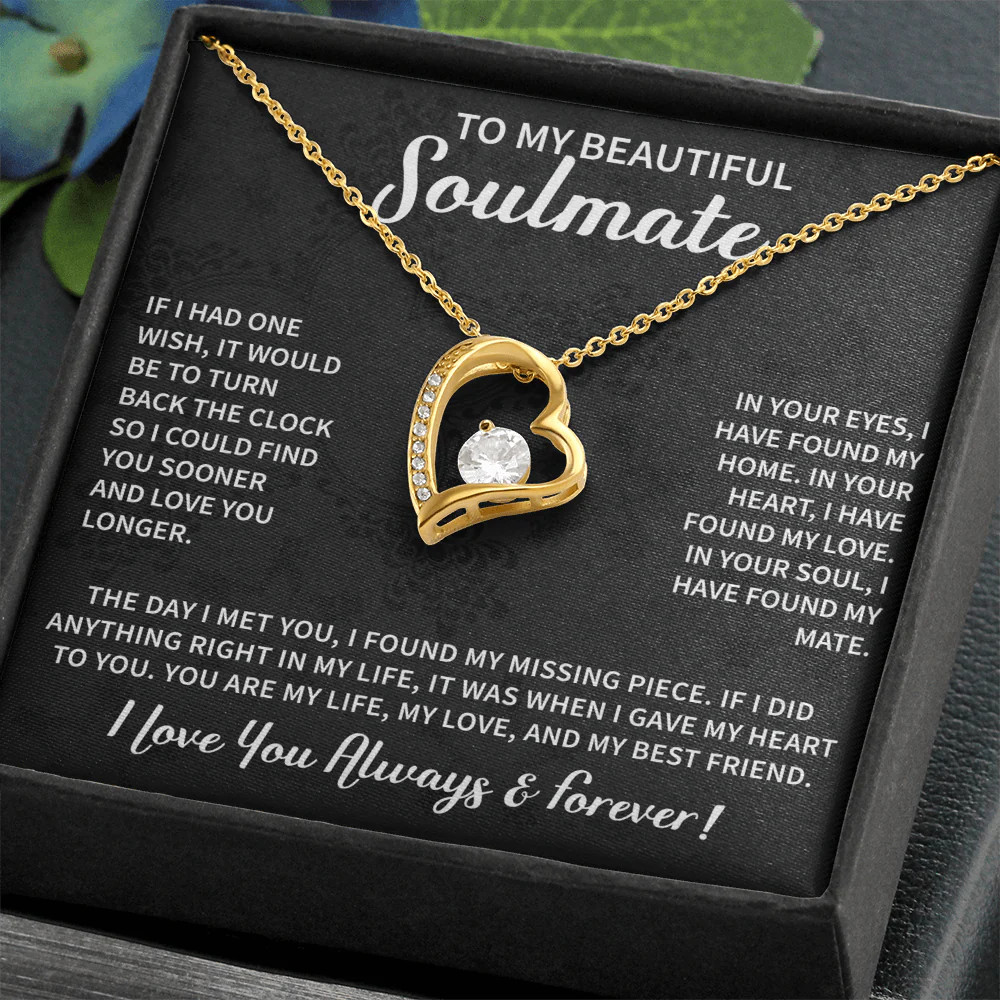 Beautiful Soulmate Necklace To My Beautiful Wife – My Future Wife Gift Soulmate
