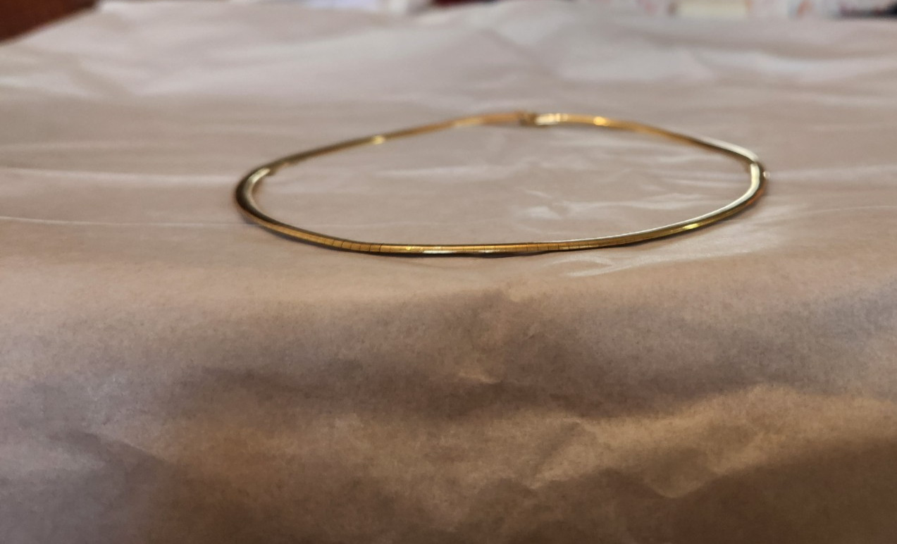 Jared 14K Yellow Gold 4mm Omega Necklace Chain 16″ Italy 16.9g