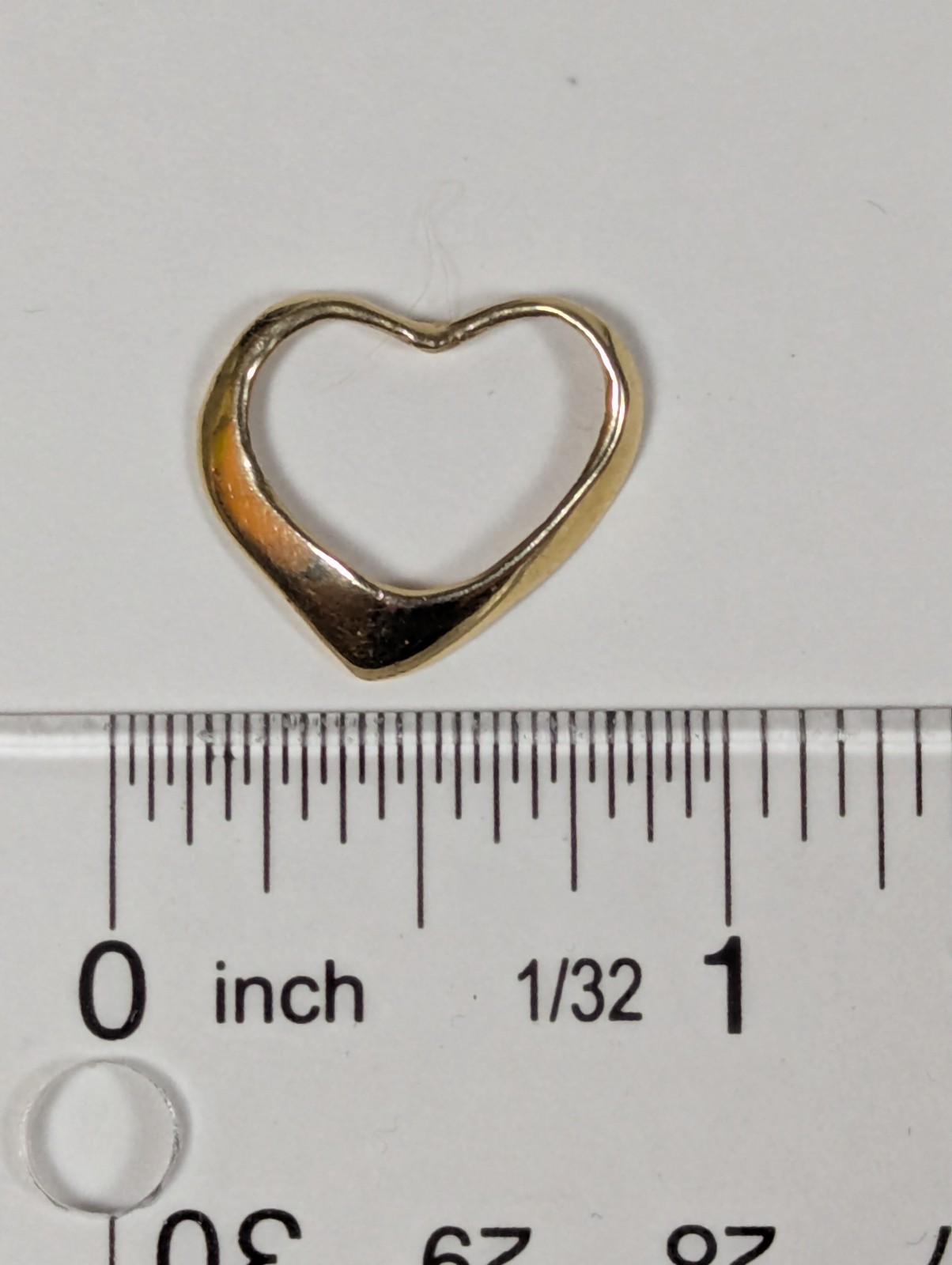 Vintage 14K SOLID Yellow Gold Heart Love Pendant Anniversary Charm Gift!