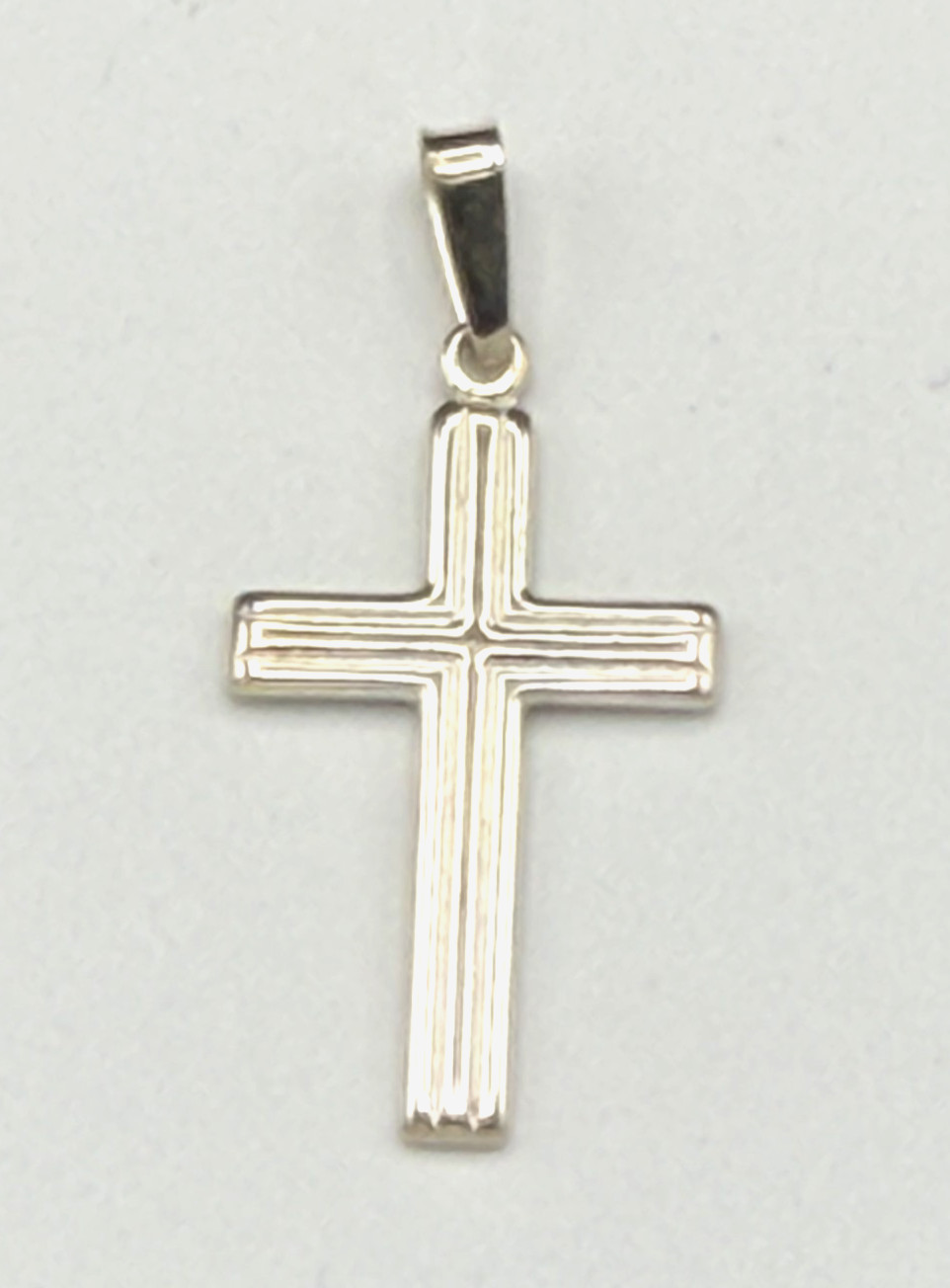 AGI Italy 925 Sterling Silver Small Cross Pendant Religious 1.3″ 2.0g