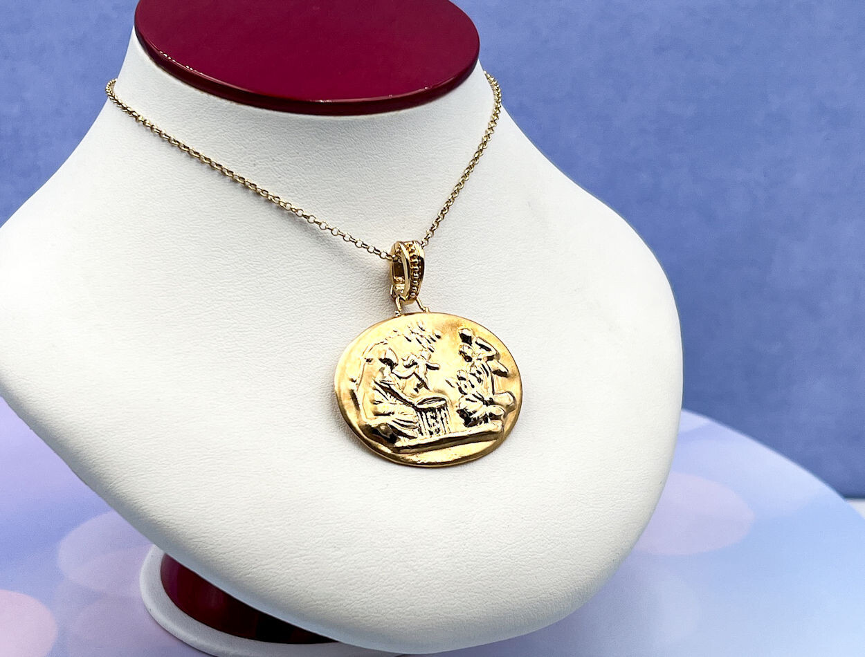 TAGLIAMONTE (2171P) 925/YGP Cameo Enhancer Pendant*Tribute to Maternity*Reg.$200