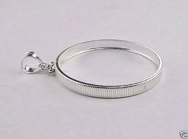 Coin Bezel Susan B. Anthony Dollar Sterling Silver Reeded Edge Soldered Bail New