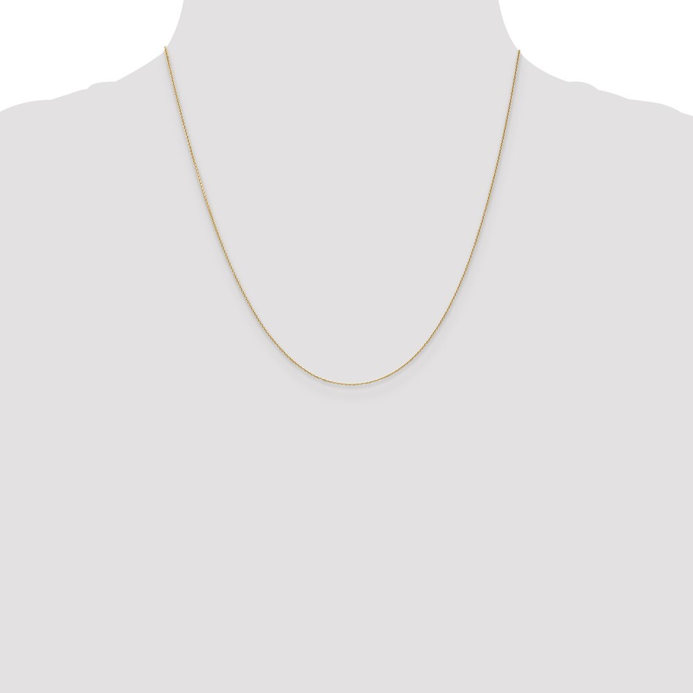 14k Yellow Gold 0.65mm Cable Chain Necklace 20″ with Lobster Clasp 1.2g