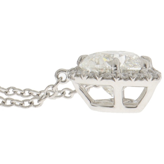 Tiffany & Co. Solest Heart Shape Necklace PT950 Diamond 0.85ct I VS2 NONE 655673