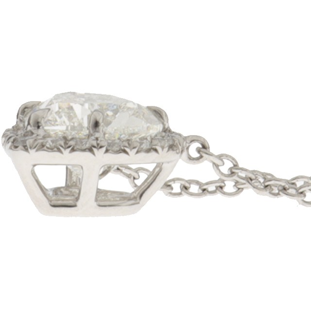 Tiffany & Co. Solest Heart Shape Necklace PT950 Diamond 0.85ct I VS2 NONE 655673