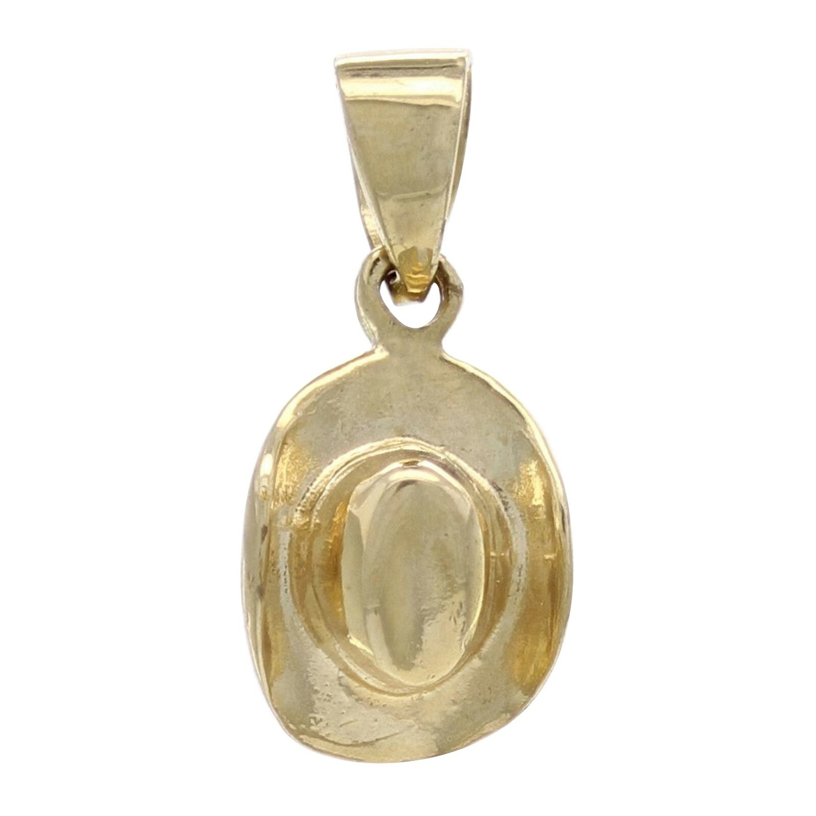 14k Yellow Gold Rodeo Horse Cowgirl Hat Cowboy Hat Charm Pendant 1.1 grams
