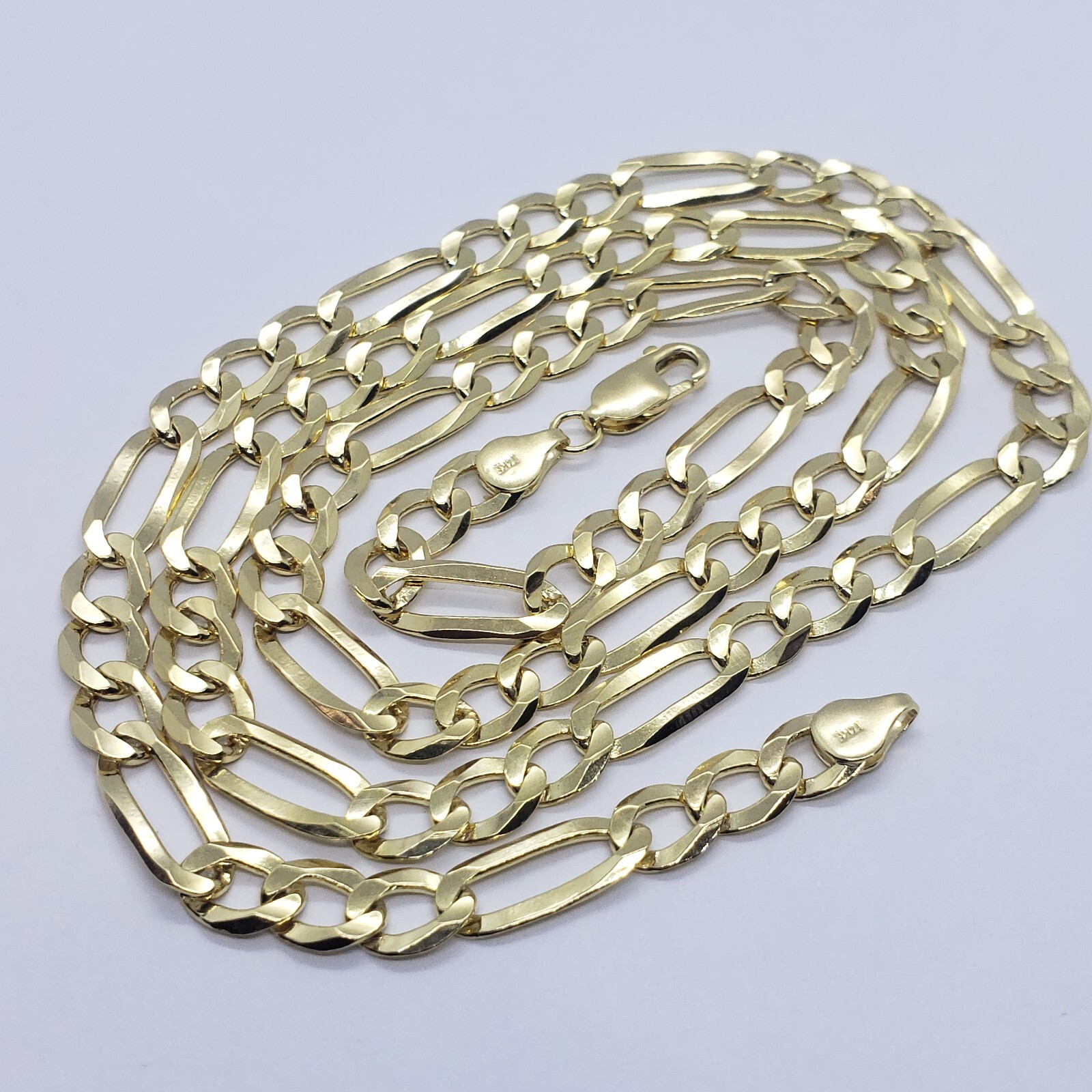 Authentic 14K Solid Gold Figaro Link Chain Men Women 7mm~8.5mm Necklace 7″~30″