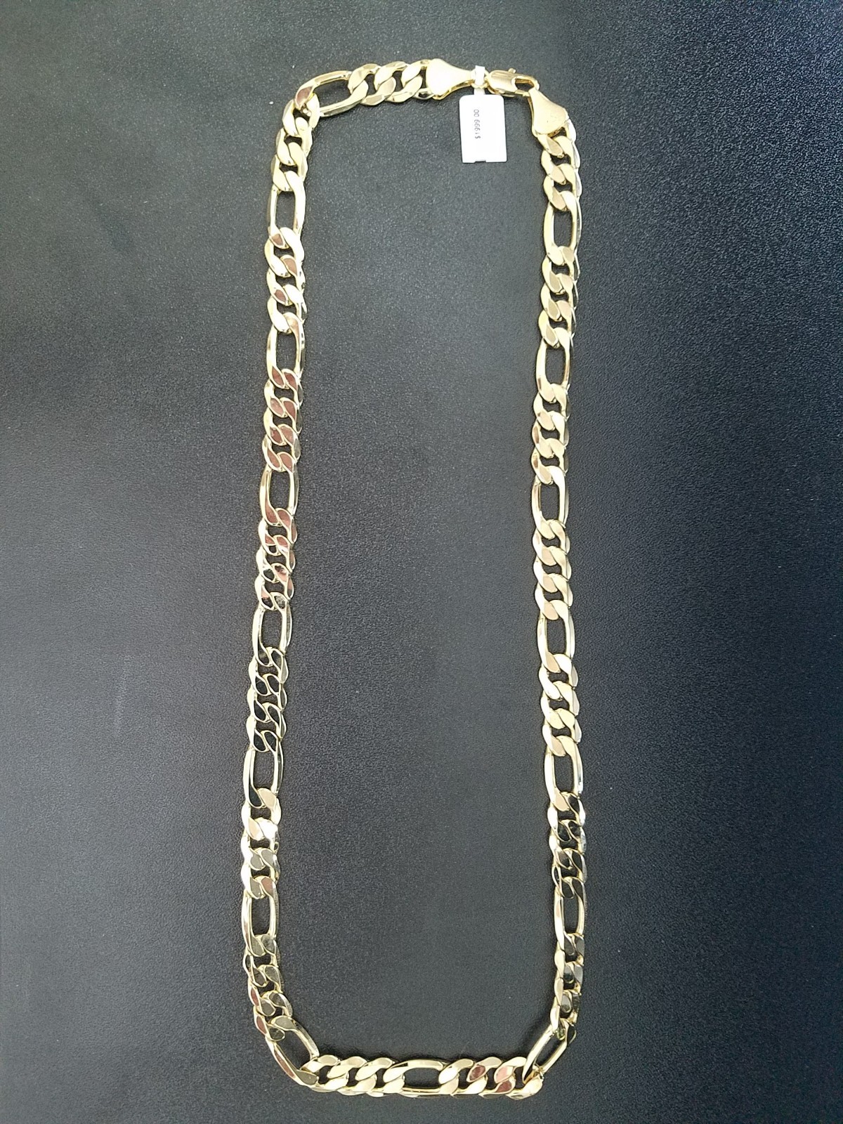 Stamped 14K Italy Figaro Chain Necklace Untested Magnetic Reaction