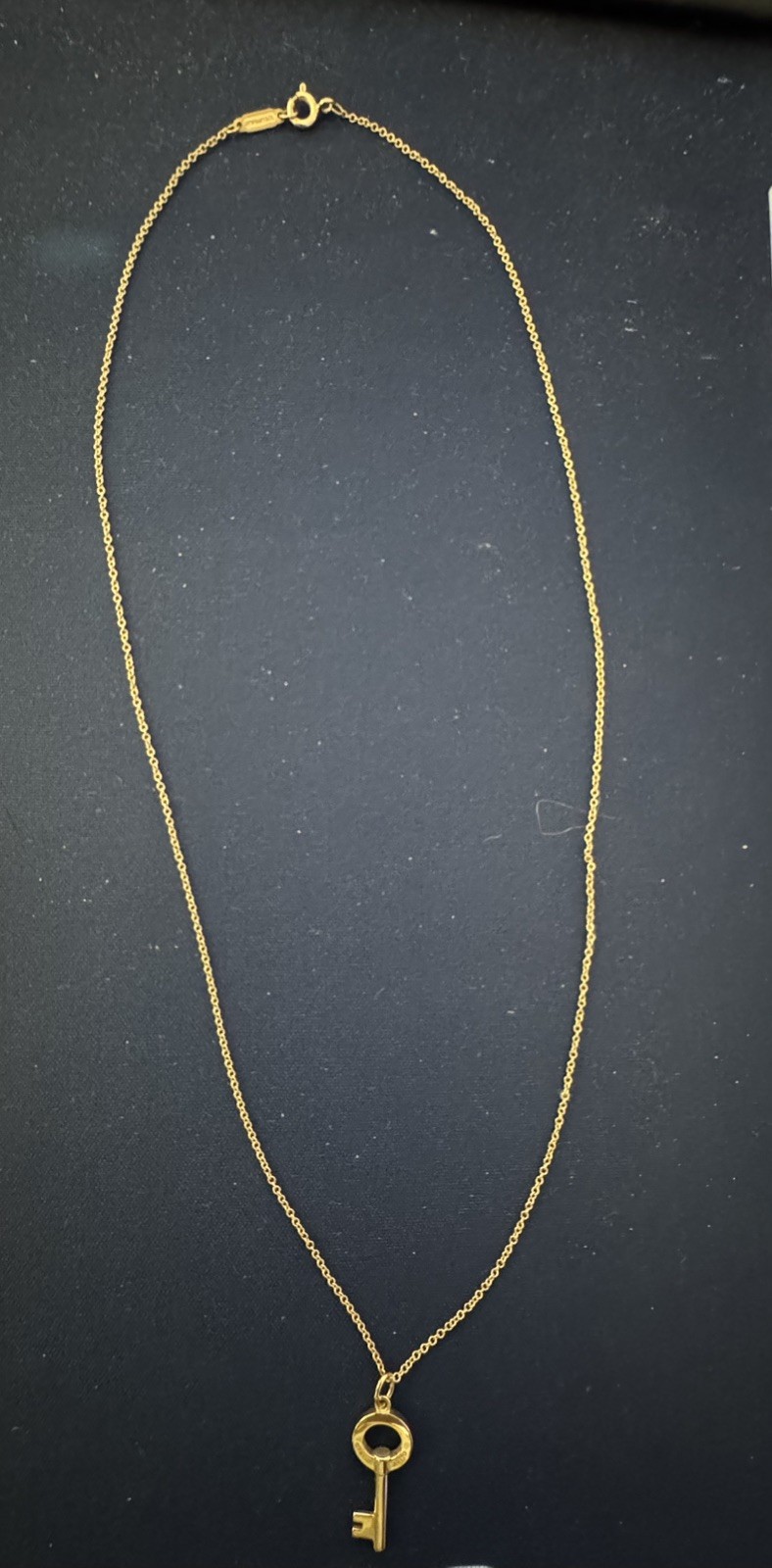 Tiffany and Co. 18k Rose Gold Key Necklace