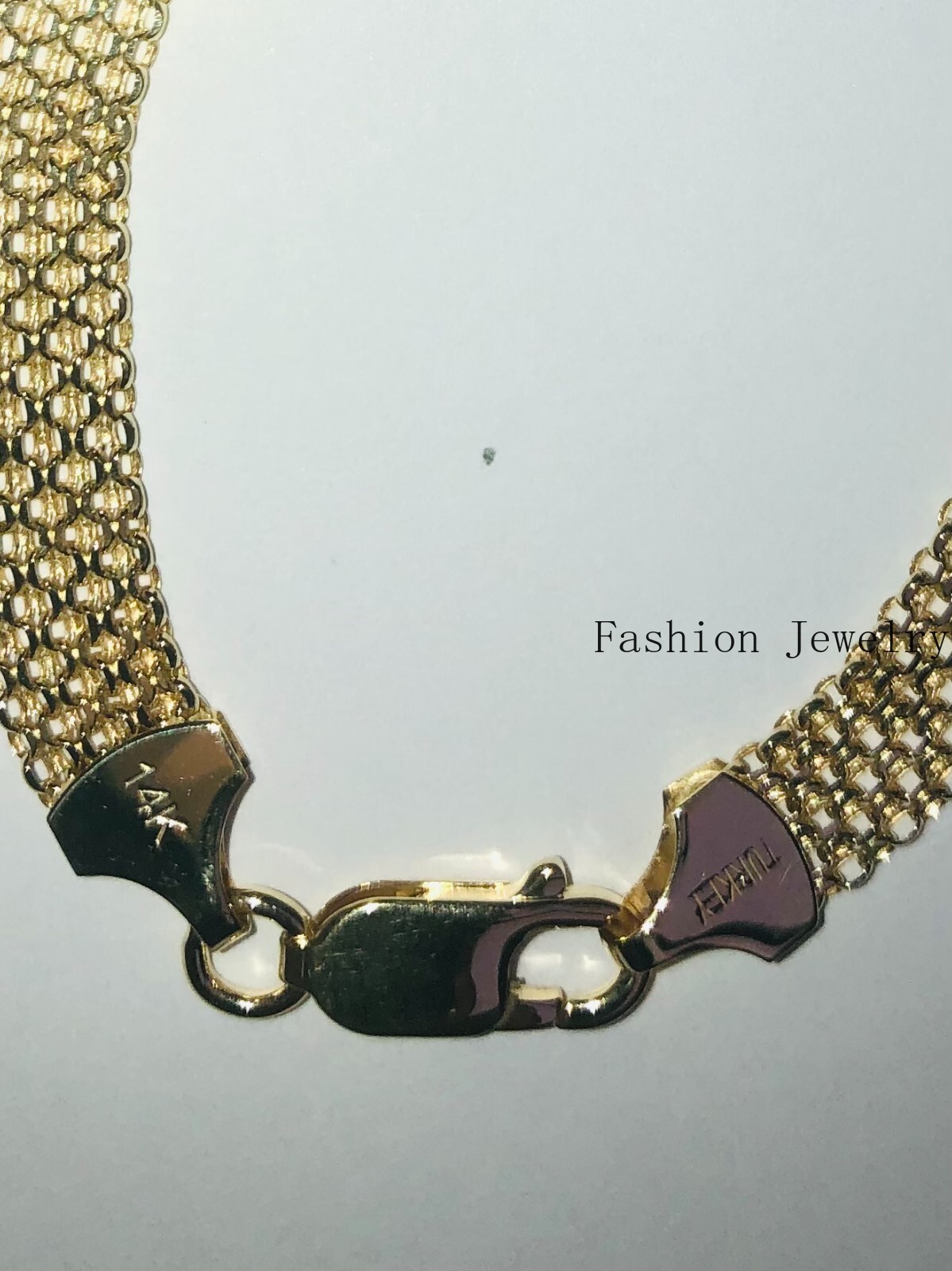 14k Yellow Gold 7.25″ Fashion Bismark Link Chain Bracelet 7MM 3Grams