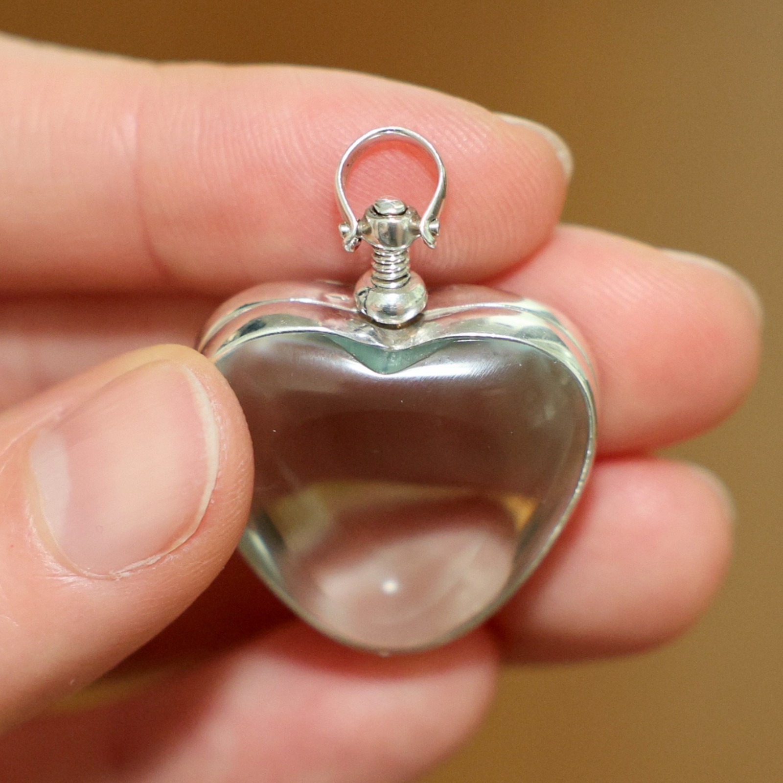 925 Sterling Silver Mexico Heart Photo Locket Pendant w/ 20″ ITALY Necklace 🔥