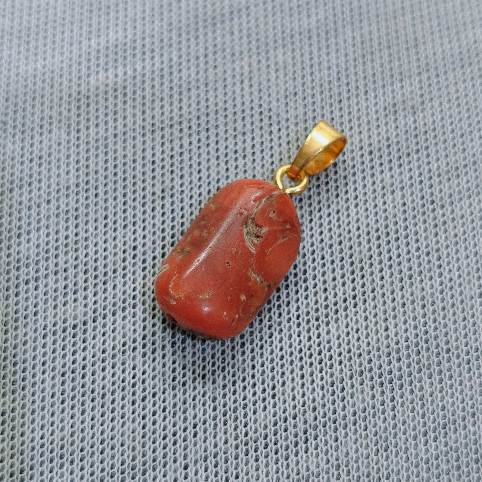 Natural Red Coral Bead Necklace Pendant Handmade Gift Jewelry