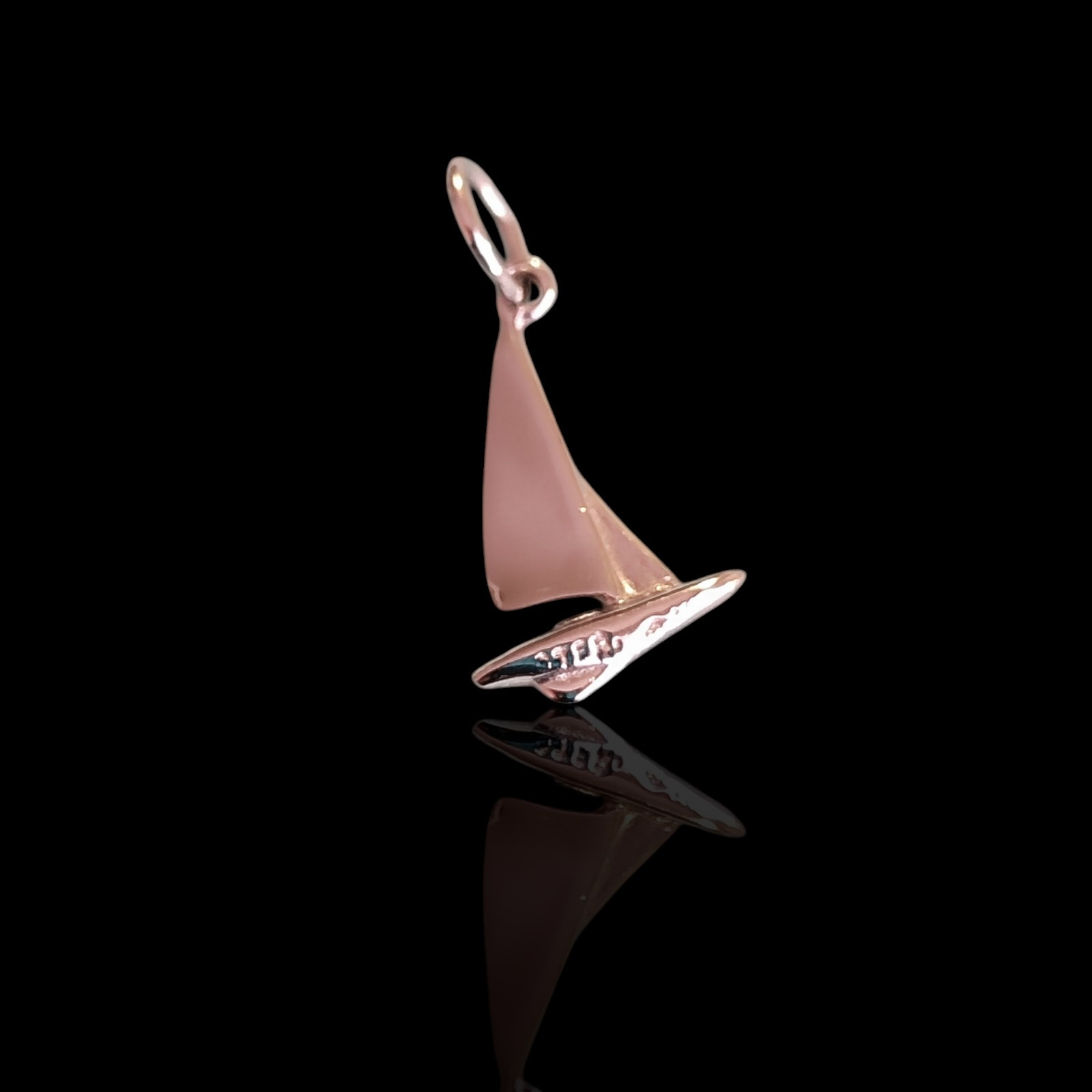 Sterling Silver 925 Sail Boat Ship Charm Pendant 0.75in