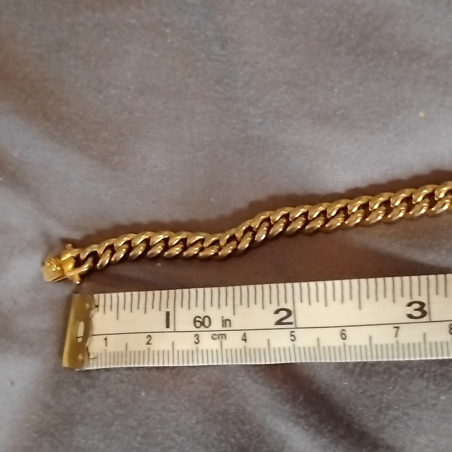 SPCY Brand Yellow Gold Curb Link Chain Necklace 28″ Long