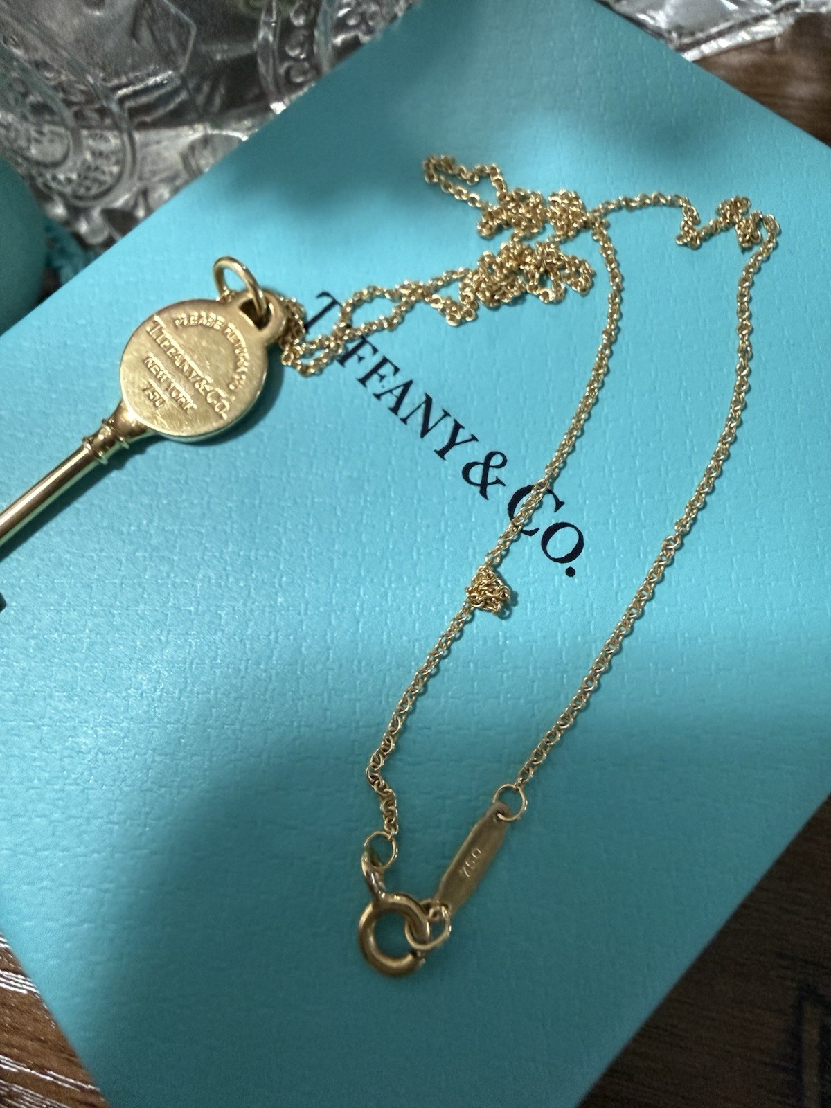Tiffany & Co. 18k Gold ‘Return to Tiffany’ Necklace with Key