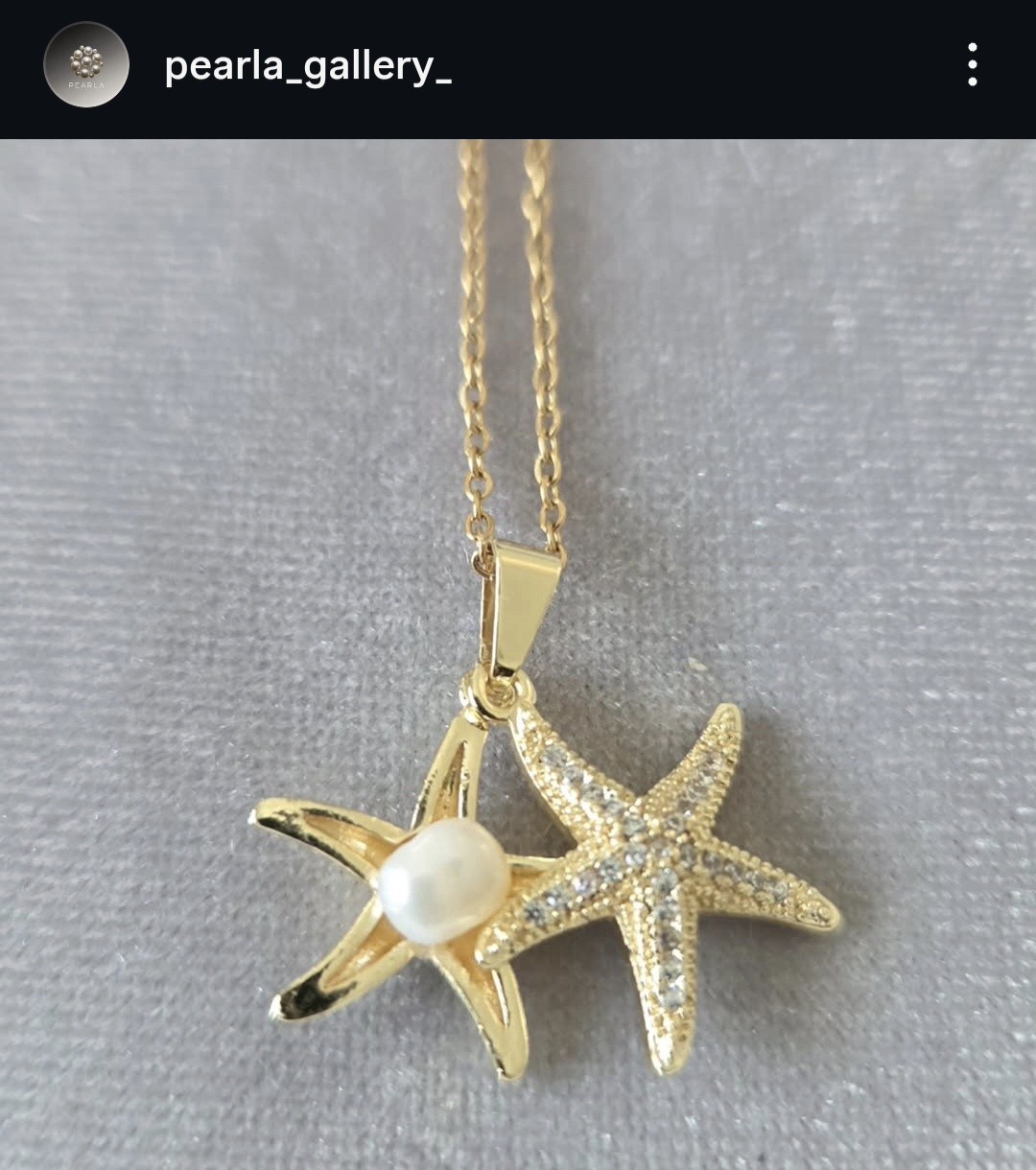 Gold or Silver starfish Pendant with Genuine Freshwater Pearl.