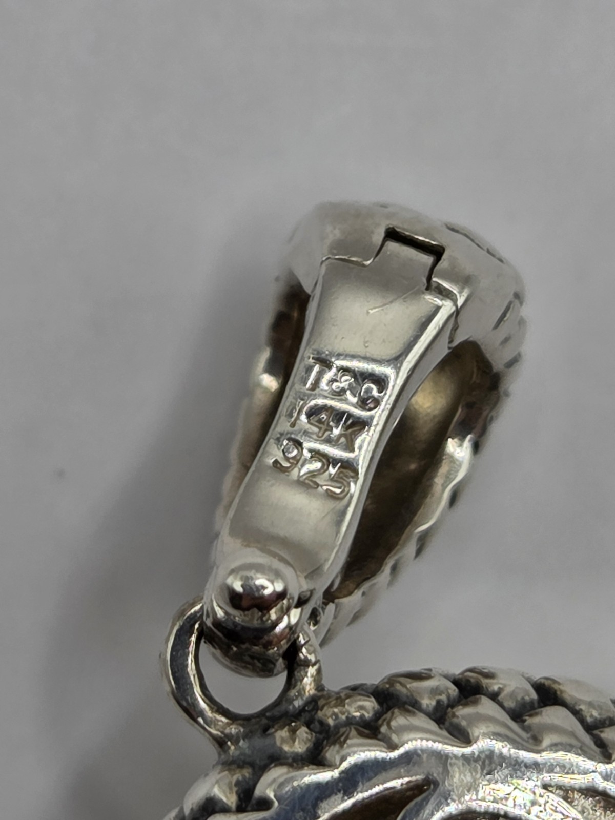 925 Sterling Silver Oval Black Onyx With 14k Bezel Set Pendant