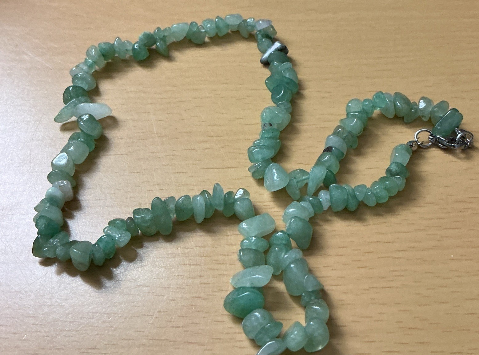 Jadeite necklace / Gemporia / 52cm / S/S clasp