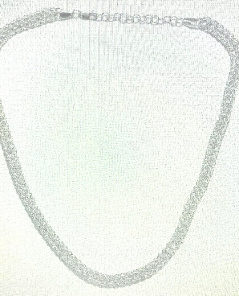 AMAZING!!! Artisan Crafted Bismark Necklace In Sterling Silver 18 In 44.92 G