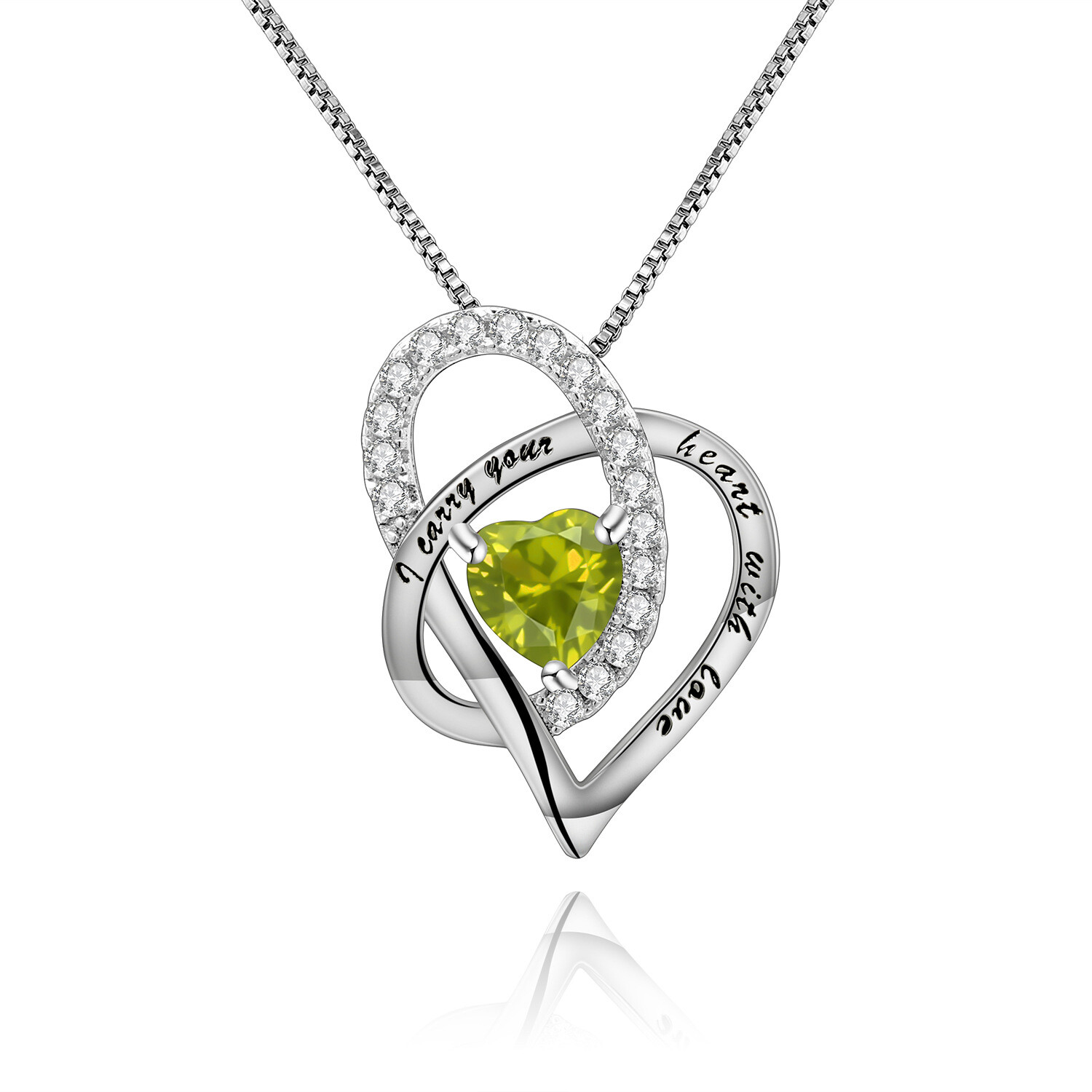 Birthstone Necklace for Mom Women Sterling Sliver 925 Mothers June May December
