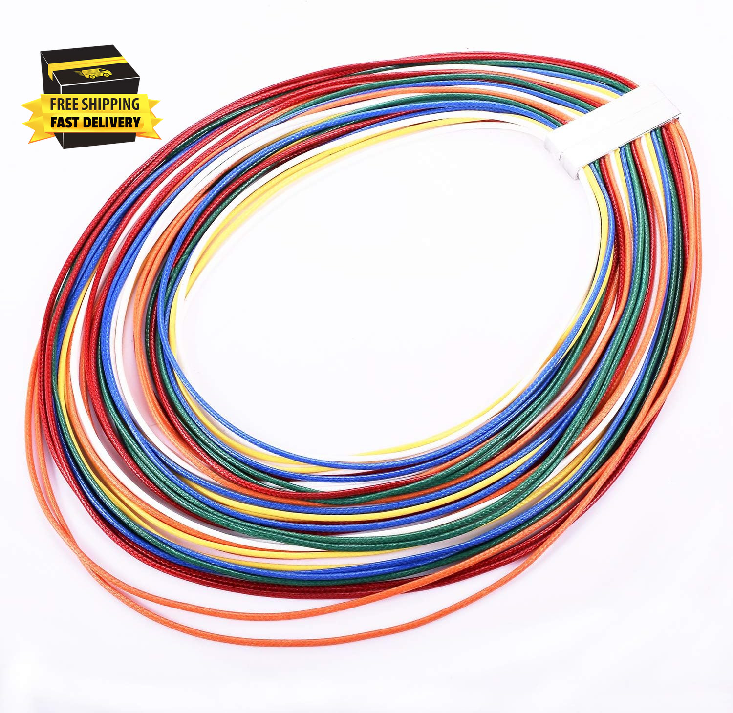 Necklace Women Fashion Bib Choker 36 Layers Wax Line Collar Statement Jewelry ⭐️